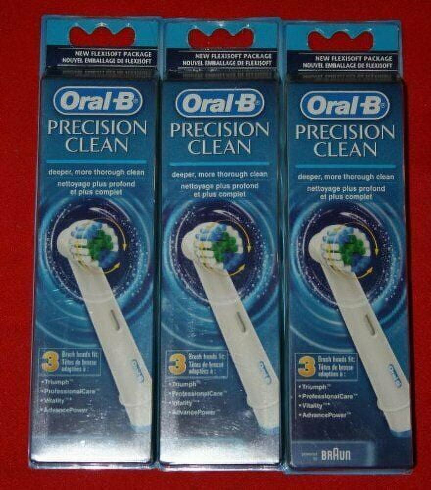 Oral-B Precision Clean Replacement Brushhead, High-Low Bristle, 3-Pack