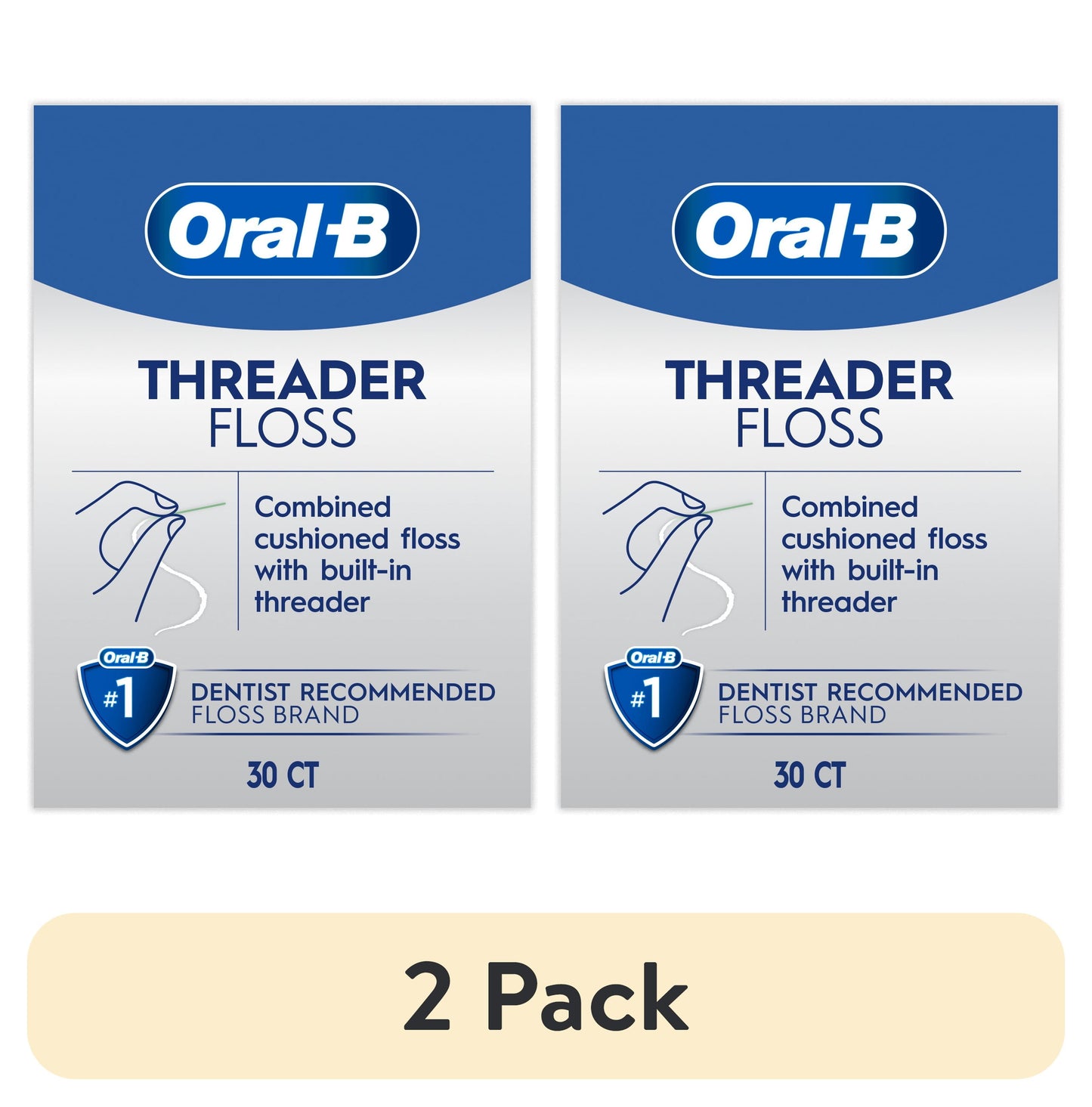 Oral-B Floss, Glide Pro-Health Dental Floss Threader for Braces and Dental Work, 30 Count