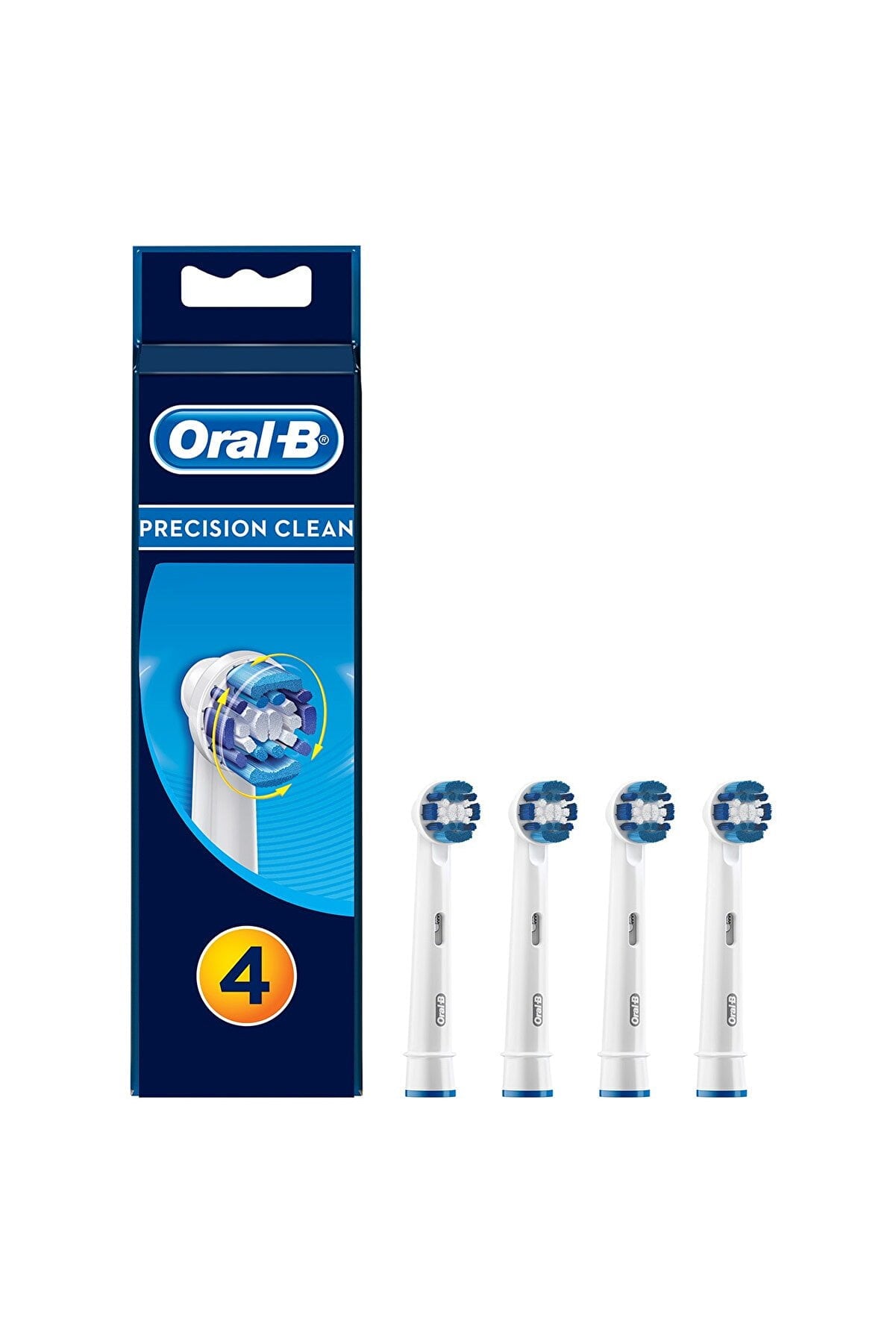 Braun Oral-B Precision Clean Electric Toothbrush Replacement Heads, 4 Count, White