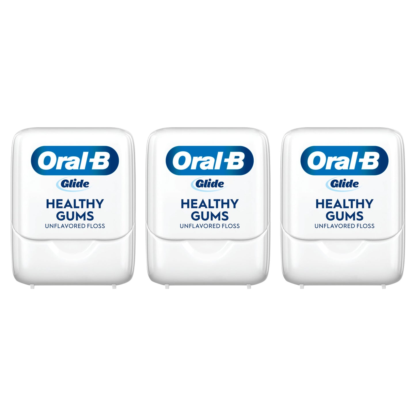Oral-B Glide Healthy Gums Unflavored Dental Floss, Value 3 Pack (50m Each)