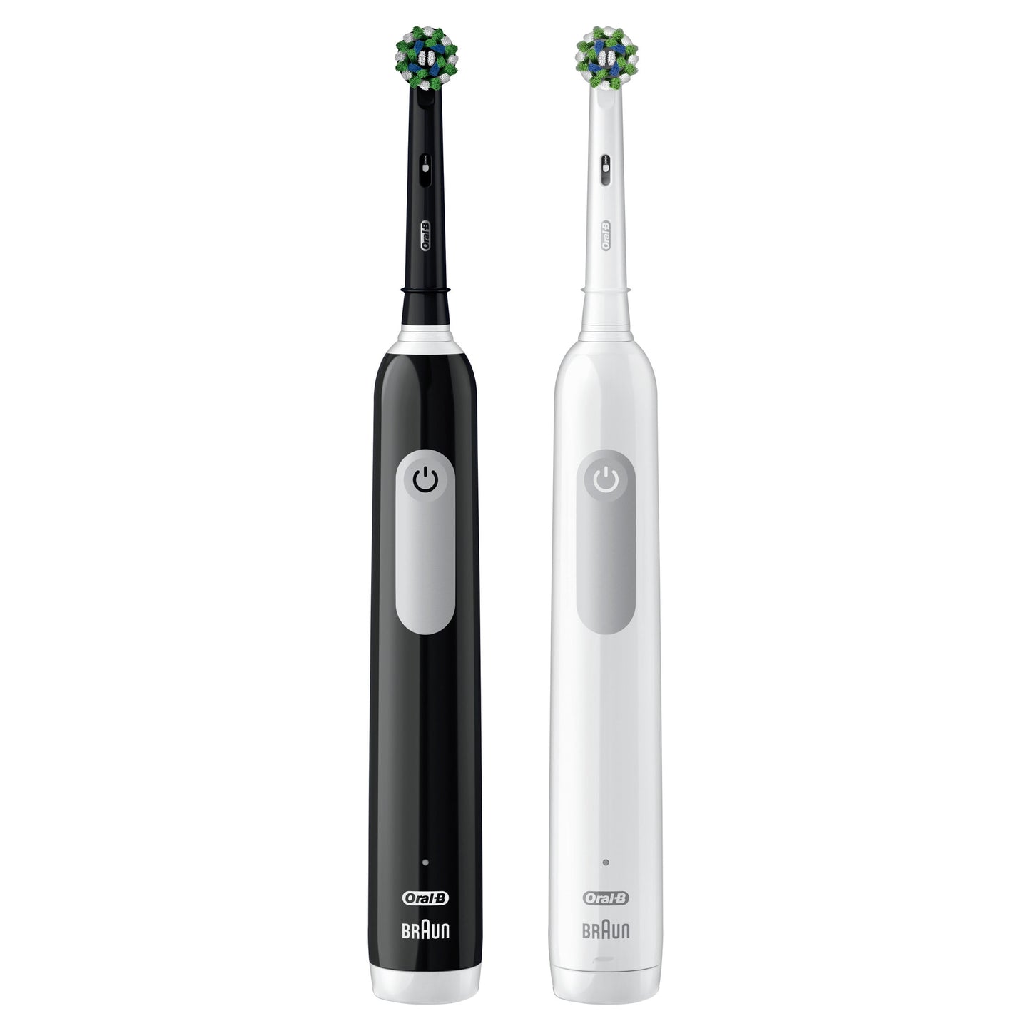 Oral-B Toothbrush, Pro 1000 CrossAction Rechargeable Electric Toothbrush Pack, Black and White, 2 Count