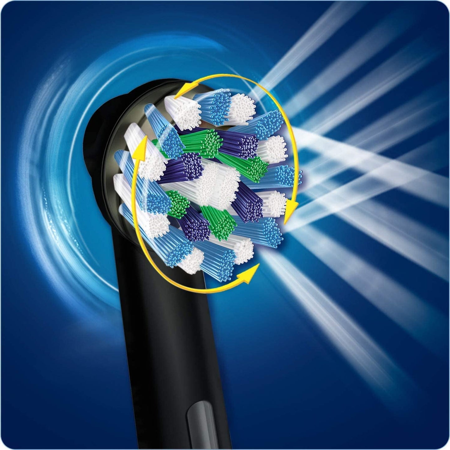 Oral-B CrossAction Replacement Black Toothbrush Heads, Pack of 4