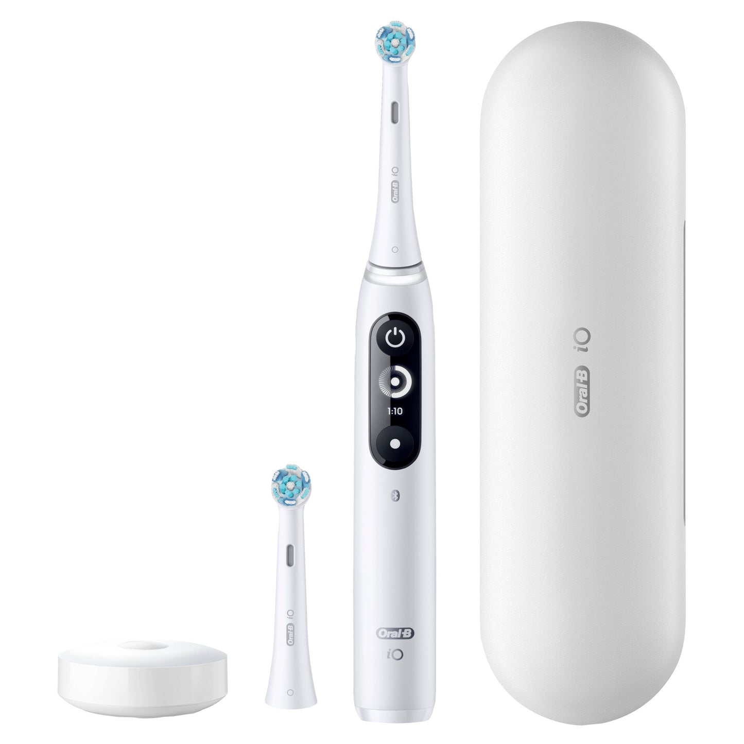 Oral-B iO Series 7 Electric Toothbrush with 2 Brush Heads, White Alabster