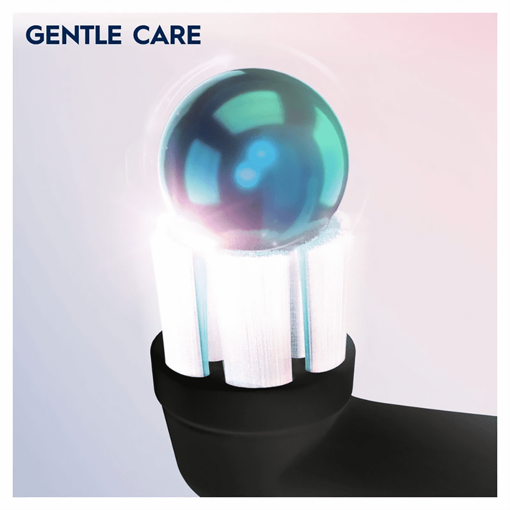 Oral-B iO Gentle Care Replacement Brush Heads, 4 Heads - BLACK