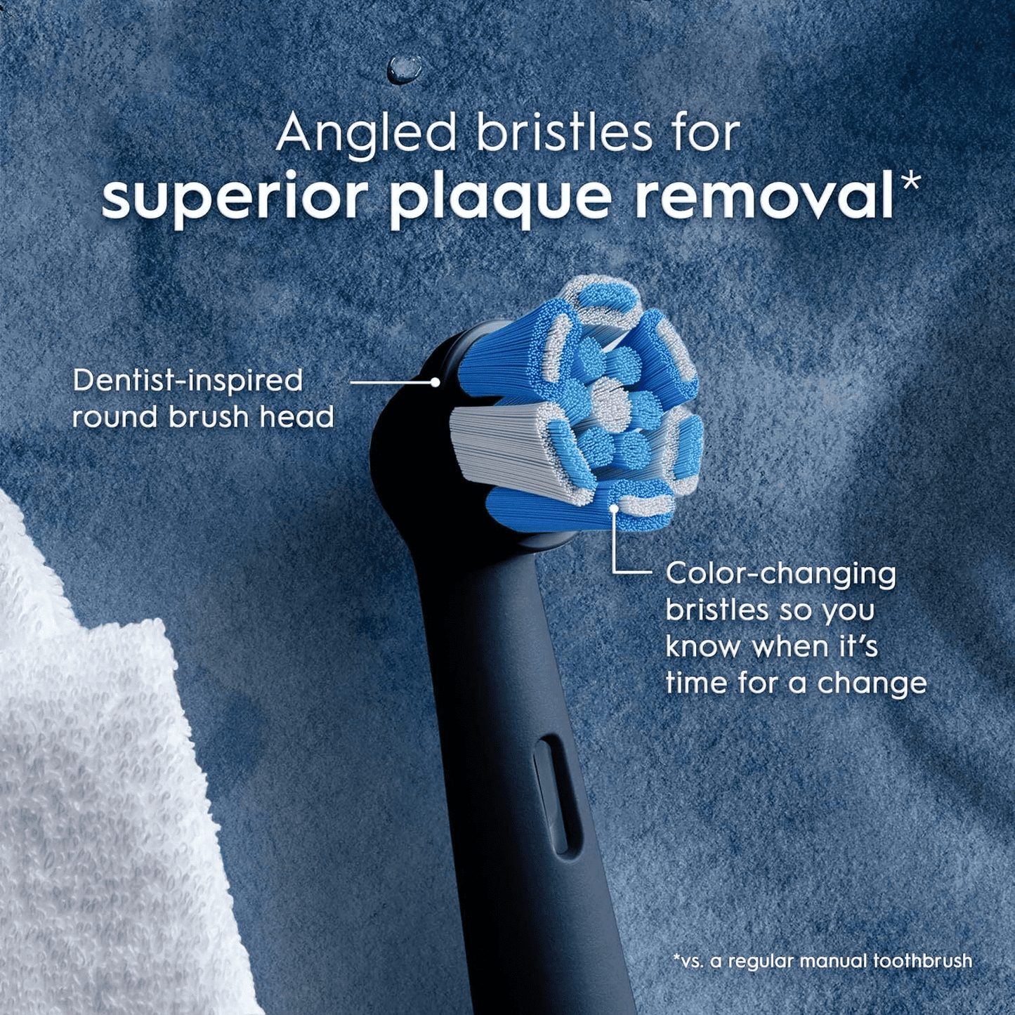 Oral-B iO Series Ultimate Clean Electric Toothbrush Replacement Brush Heads for an Oral-B Electric Toothbrush, 4 count, Black