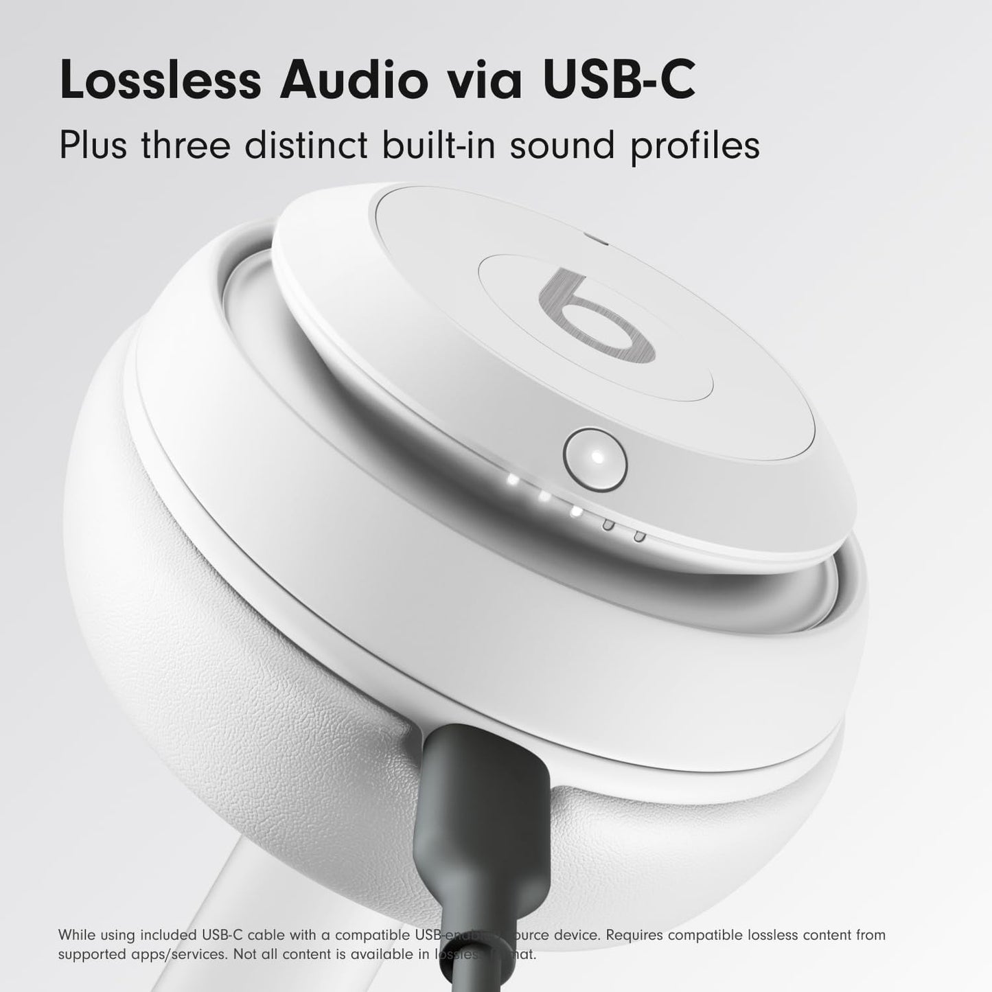 Beats by Dr. Dre Studio Pro Wireless Headphones (Matte White) Bundle