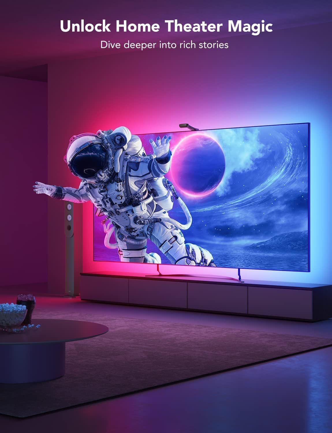 Govee Envisual TV Backlight T2, For 75-85 inch TVs, Dual Camera with High-Fidelity Color Sensing Technology