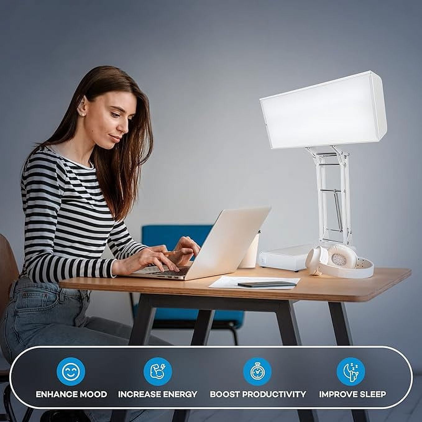 Northern Light Technologies Desk Lamp - 10,000 Lux Light Therapy Lamp