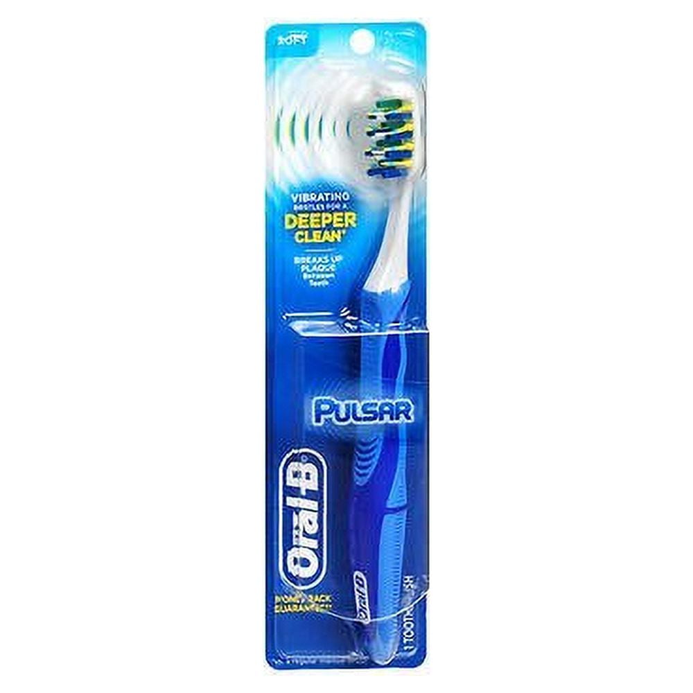 Oral-B Pulsar Vibrating Bristles Soft Toothbrush Deeper Cleaner 1ct, 5-Pack
