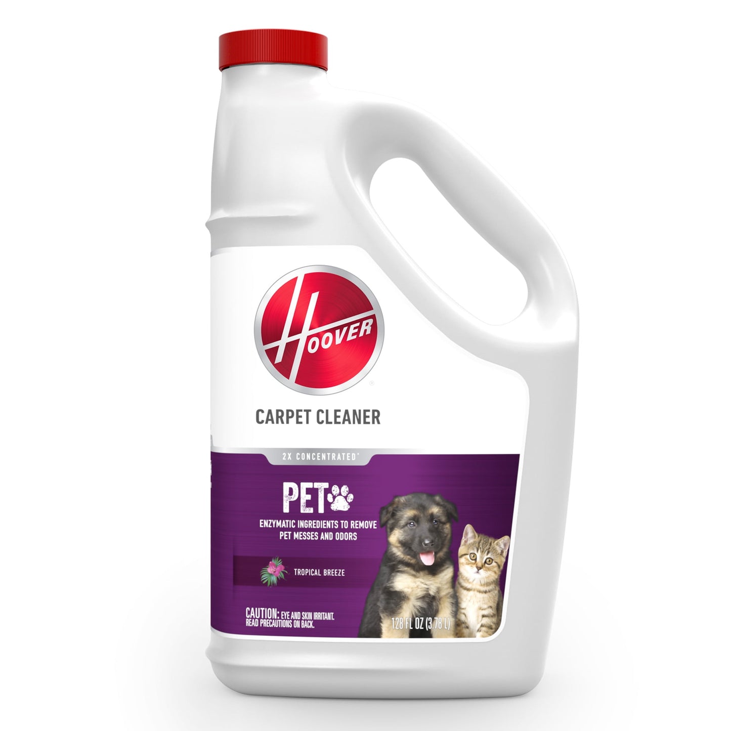 Hoover PowerScrub XL, Upright Carpet Cleaner Machine, FH68010, 1 Count, New Condition and Hoover Paws & Claws Pet Stain and Odor Remover, Carpet Cleaner Solution, 128 fl oz., New, 1 Count