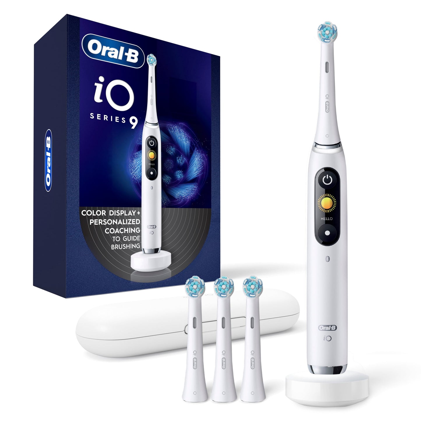 Oral-B Toothbrush, iO Series 9 Electric Toothbrush with 4 Brush Heads, Black Onyx