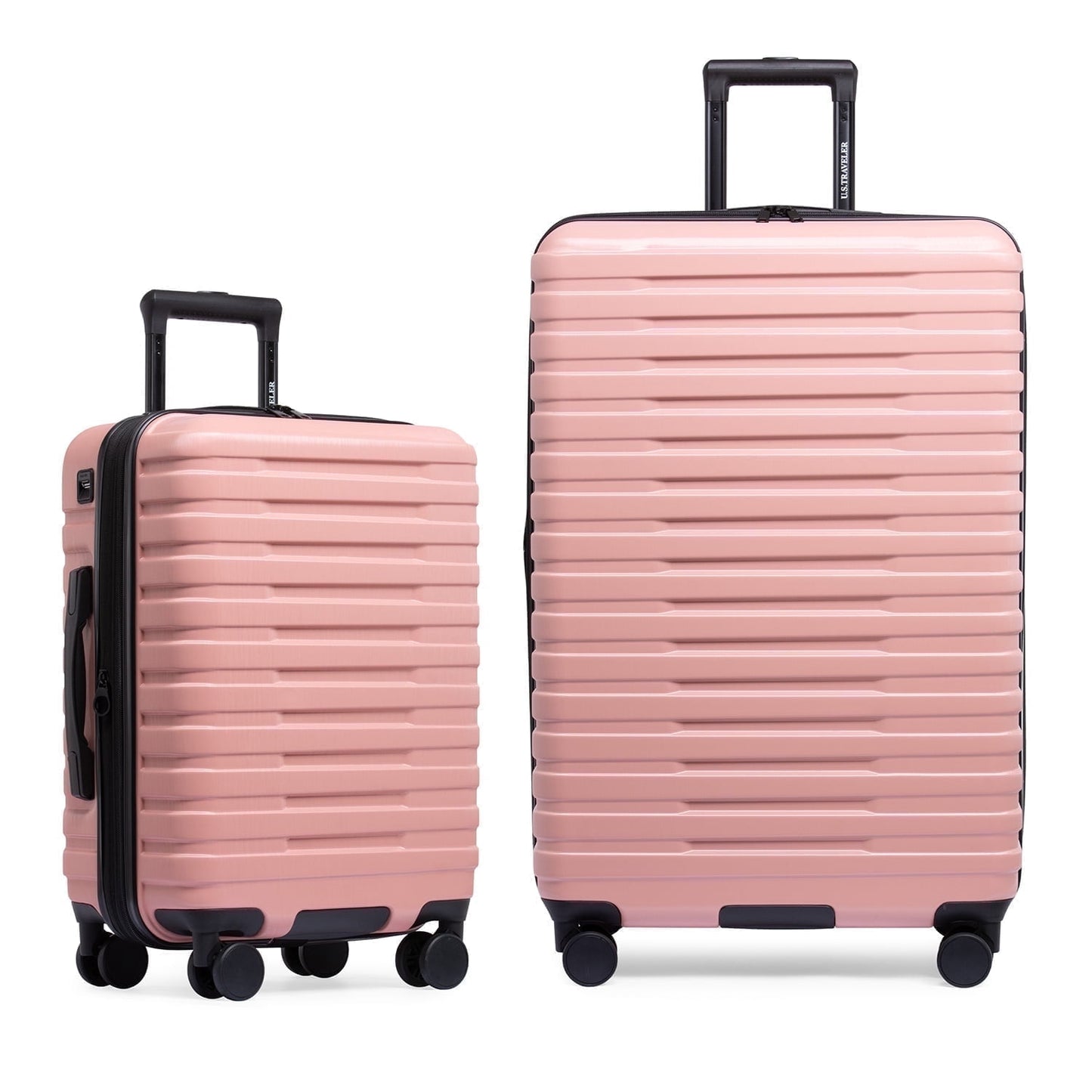 U.S. Traveler Boren Hardside Rugged Spinner Luggage Set w/ USB Port, Mint, 2-Piece (22/30)