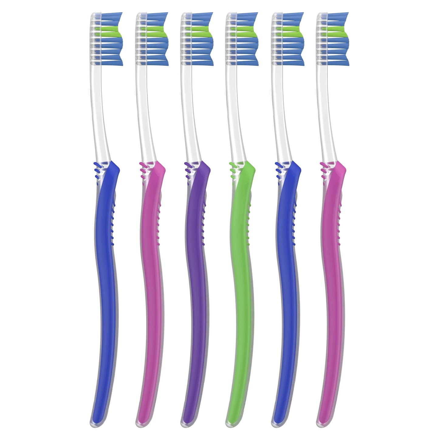 Oral-B Toothbrush, Toothbrush Pack, Advanced Clean Toothbrush, Color-Changing Bristles, Soft, 6 Count
