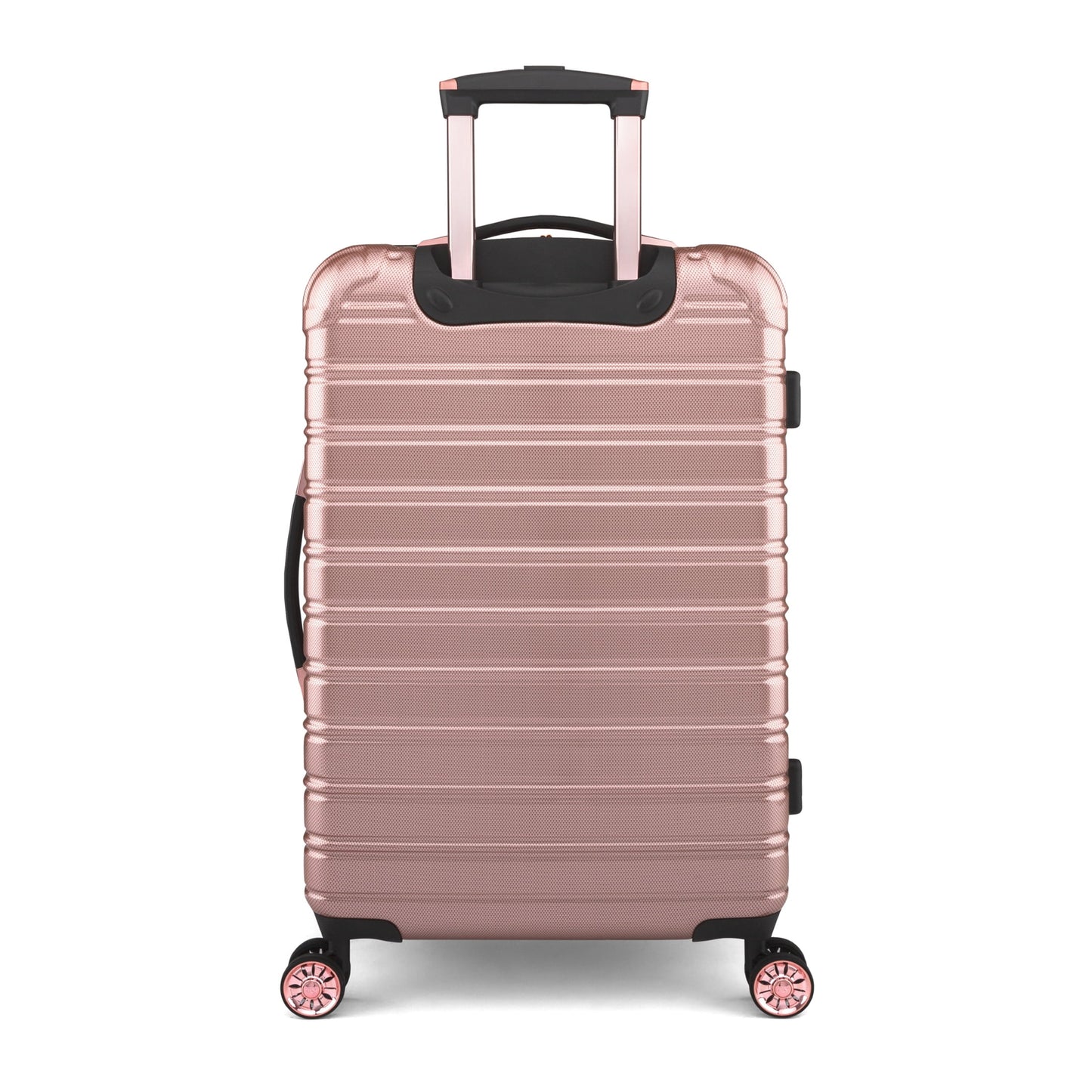 iFLY Fibertech 2-Piece Hardside Luggage Set – 20" Carry-On &amp; 28" Checked Suitcase, Rose Gold