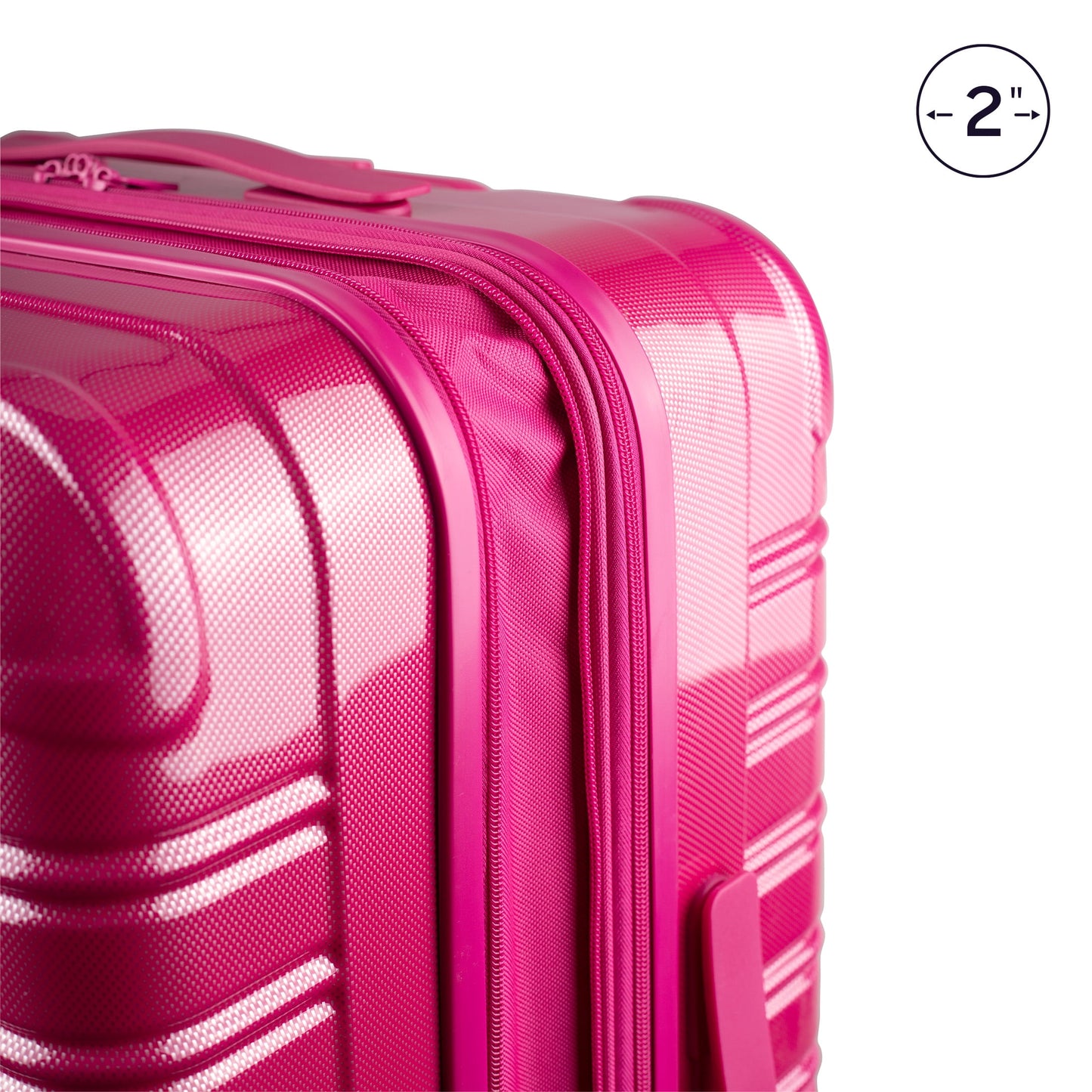 iFLY Fibertech 2-Piece Hardside Luggage Set – 20" Carry-On &amp; 28" Checked Suitcase, Rose Gold