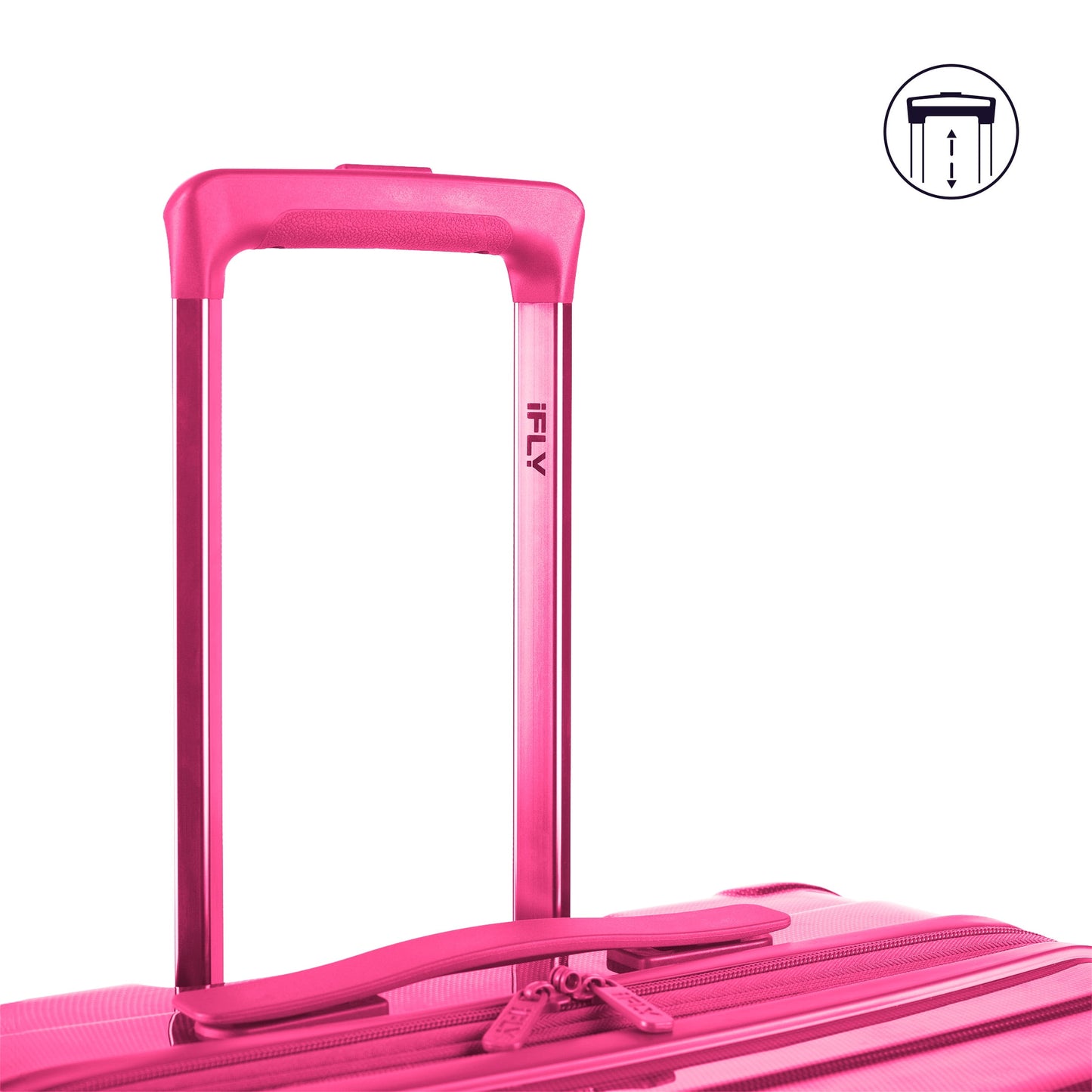 iFLY Fibertech 2-Piece Hardside Luggage Set – 20" Carry-On &amp; 28" Checked Suitcase, Rose Gold