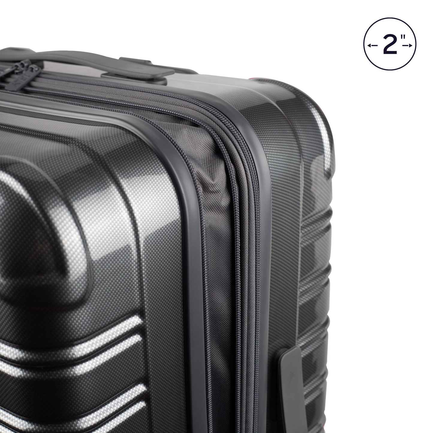iFLY Fibertech 2-Piece Hardside Luggage Set – 20" Carry-On &amp; 28" Checked Suitcase, Rose Gold