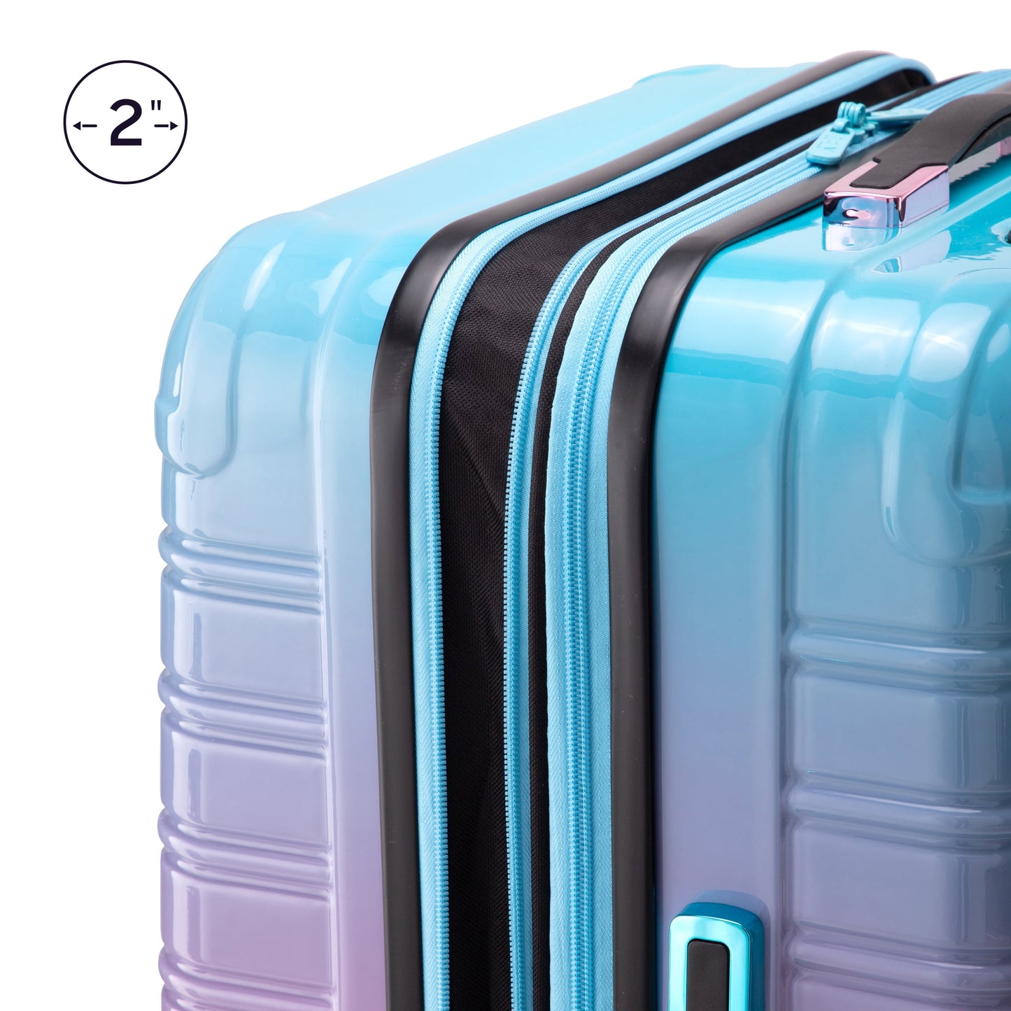 iFLY Fibertech 2-Piece Hardside Luggage Set – 20" Carry-On &amp; 28" Checked Suitcase, Rose Gold