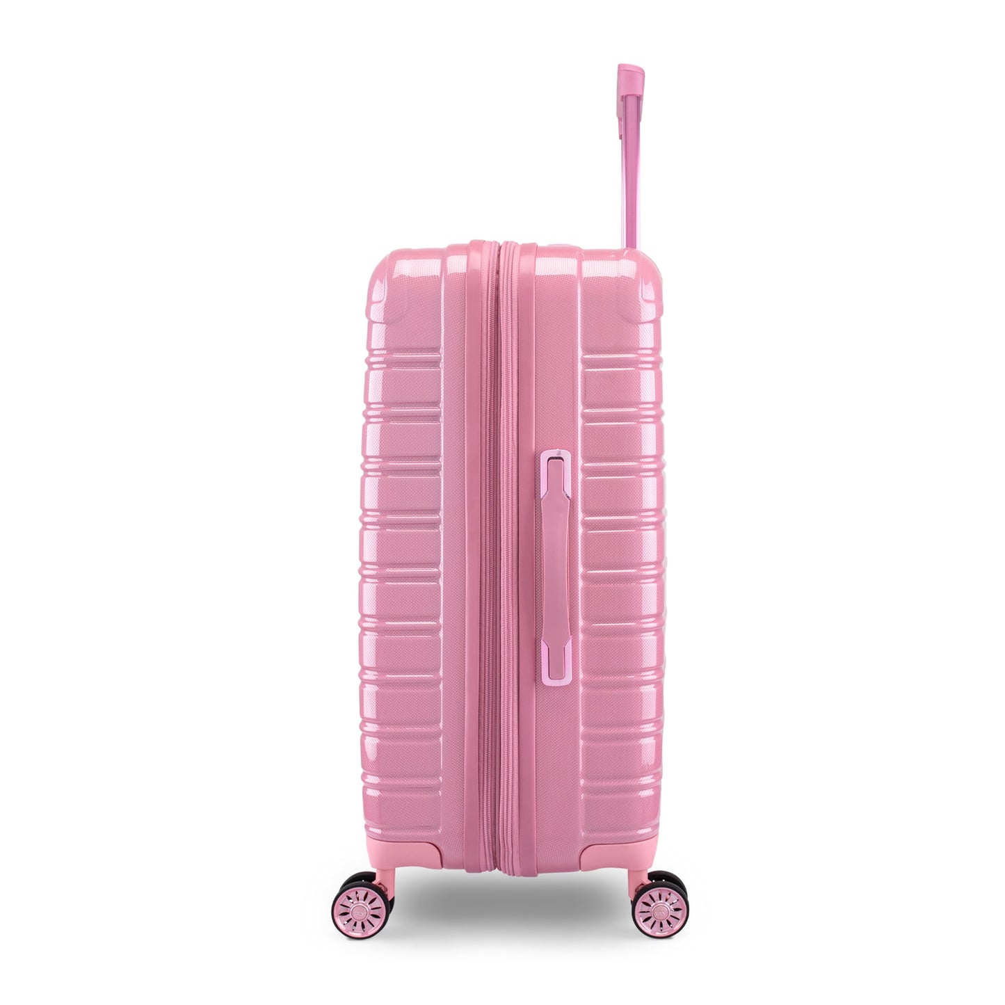 iFLY Fibertech 2-Piece Hardside Luggage Set – 20" Carry-On &amp; 28" Checked Suitcase, Rose Gold