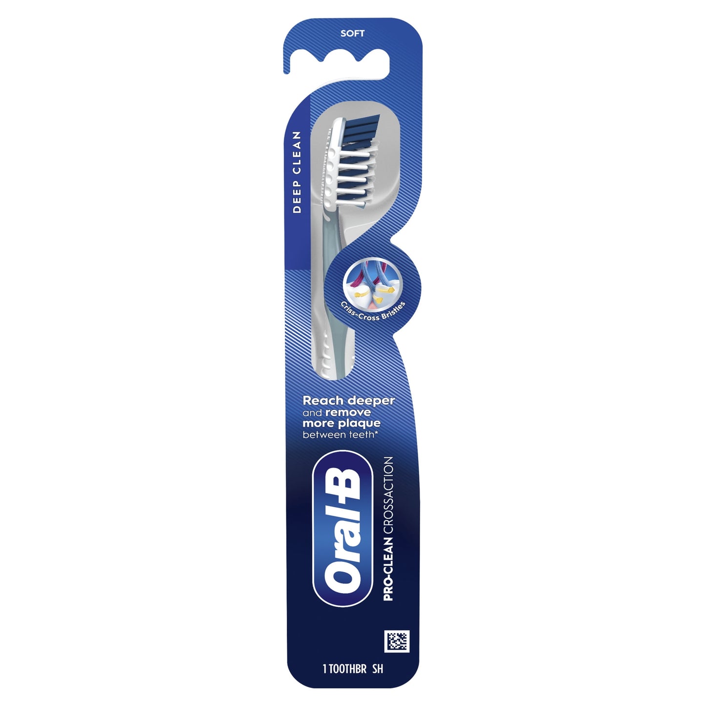 Oral-B Toothbrush Pro Clean CrossAction, Deep Plaque Removal, Soft, 1 Count