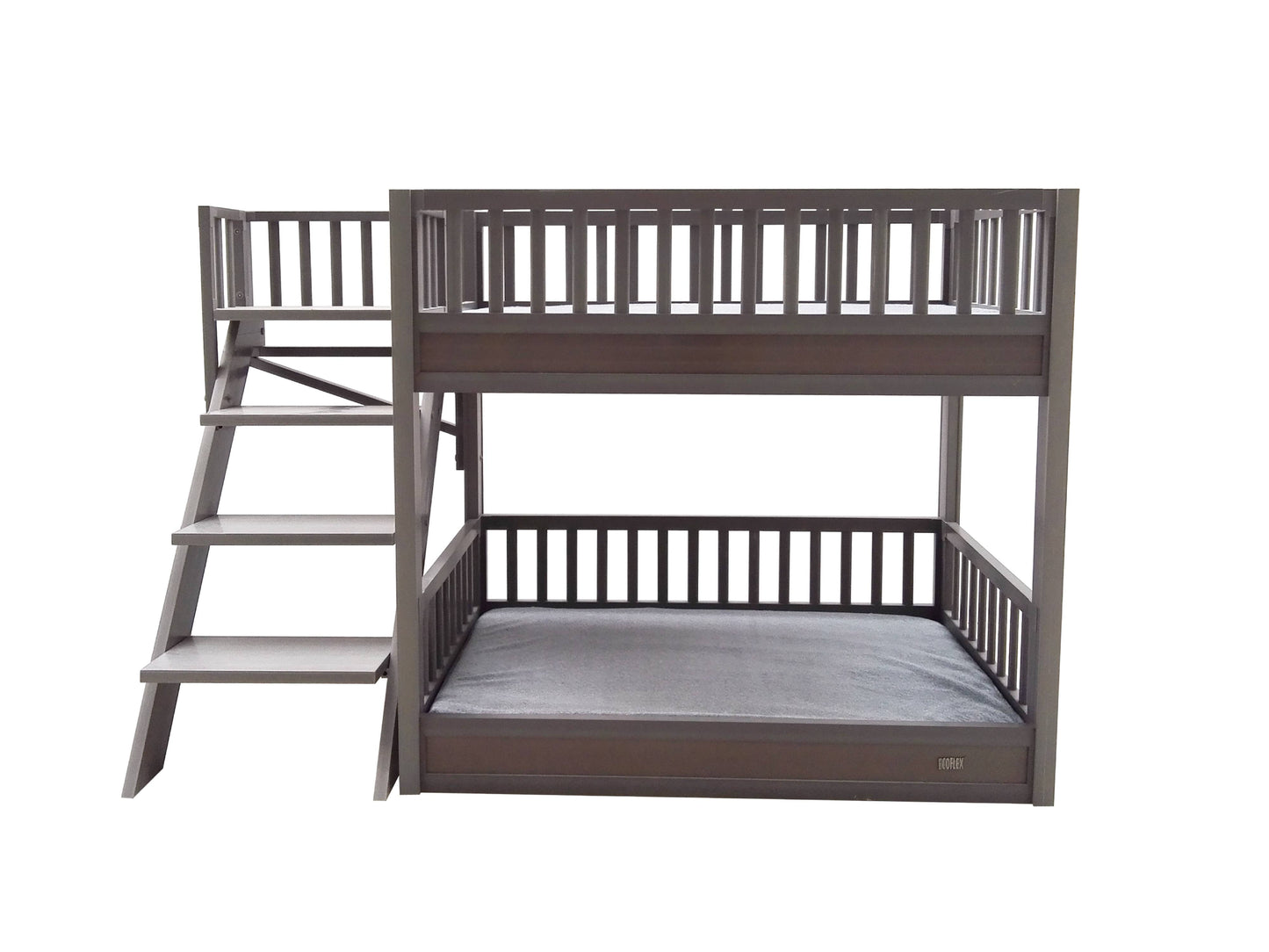 New Age Pet ECOFLEX Aspen Dog Bunk Bed in Grey, Two Memory Foam Cushions