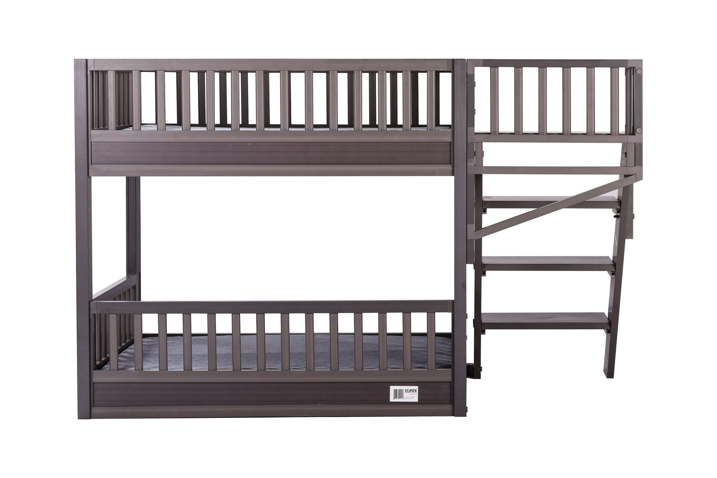 New Age Pet ECOFLEX Aspen Dog Bunk Bed in Grey, Two Memory Foam Cushions
