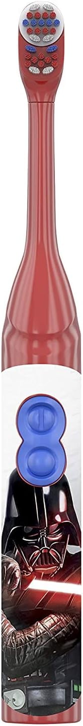Oral-B Kid's Battery Power Toothbrush featuring Disney's STAR WARS Characters, 3 Count, Red