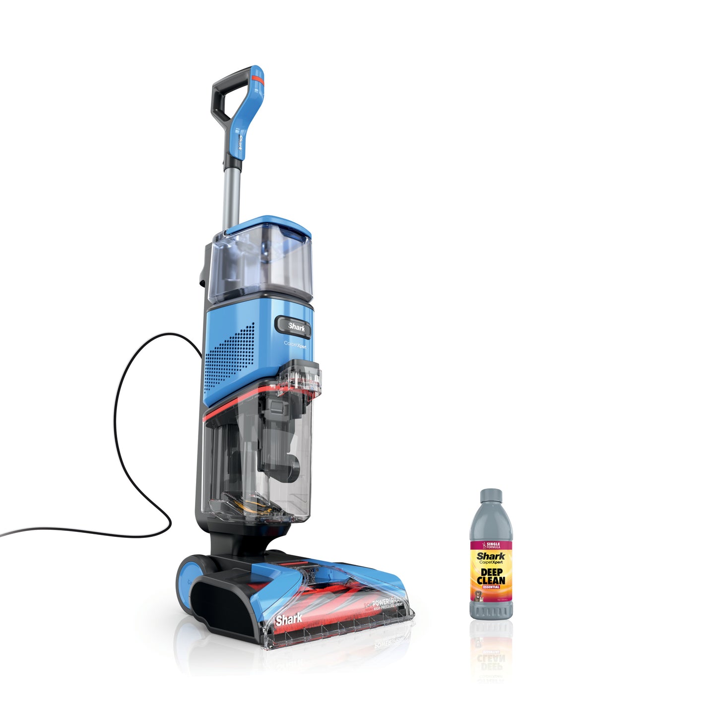 Shark CarpetXpert Upright Carpet &amp; Area Rug Cleaner, Pet Friendly, Lightweight &amp; Powerful, Dirt &amp; Odor Removal, Carpet Shampooer, Cleaning Solution, EX121BRN Blue