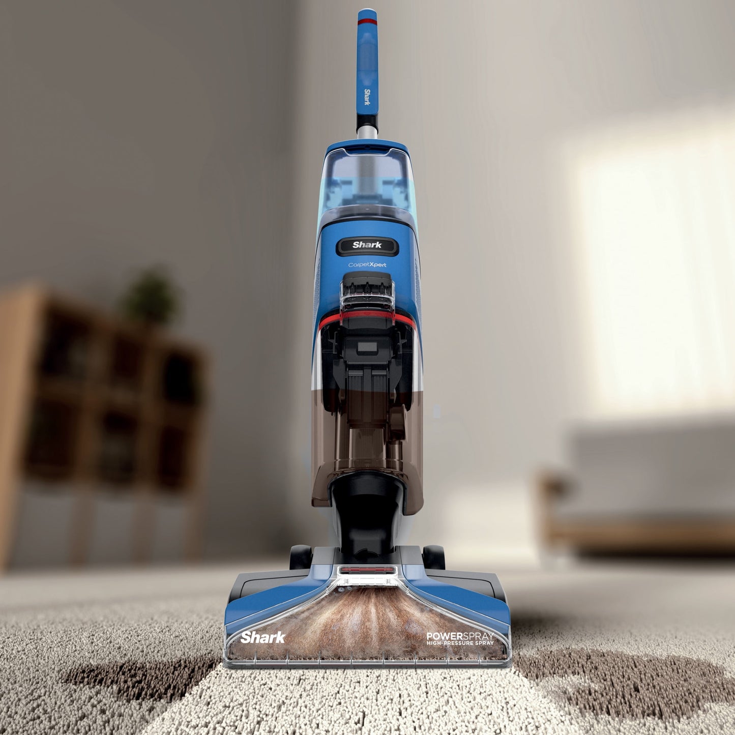 Shark CarpetXpert Upright Carpet &amp; Area Rug Cleaner, Pet Friendly, Lightweight &amp; Powerful, Dirt &amp; Odor Removal, Carpet Shampooer, Cleaning Solution, EX121BRN Blue