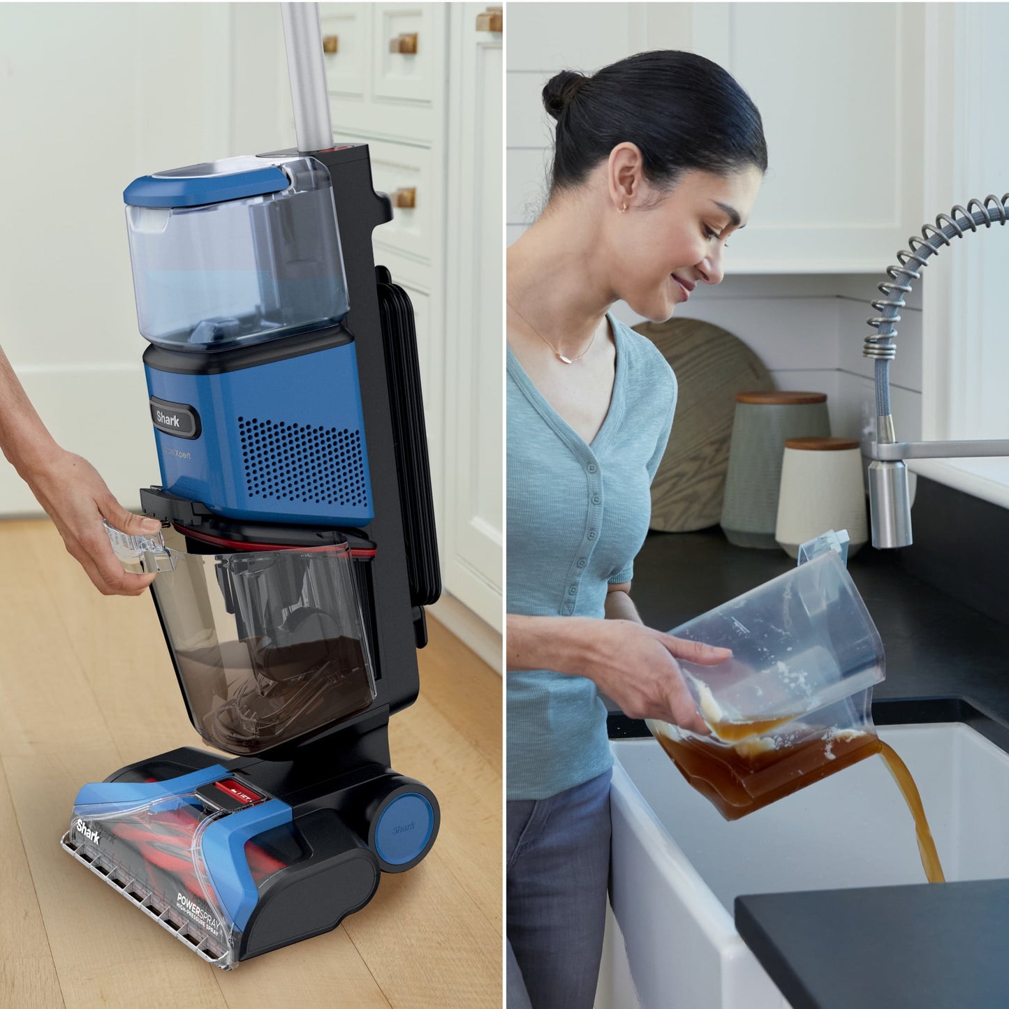 Shark CarpetXpert Upright Carpet &amp; Area Rug Cleaner, Pet Friendly, Lightweight &amp; Powerful, Dirt &amp; Odor Removal, Carpet Shampooer, Cleaning Solution, EX121BRN Blue