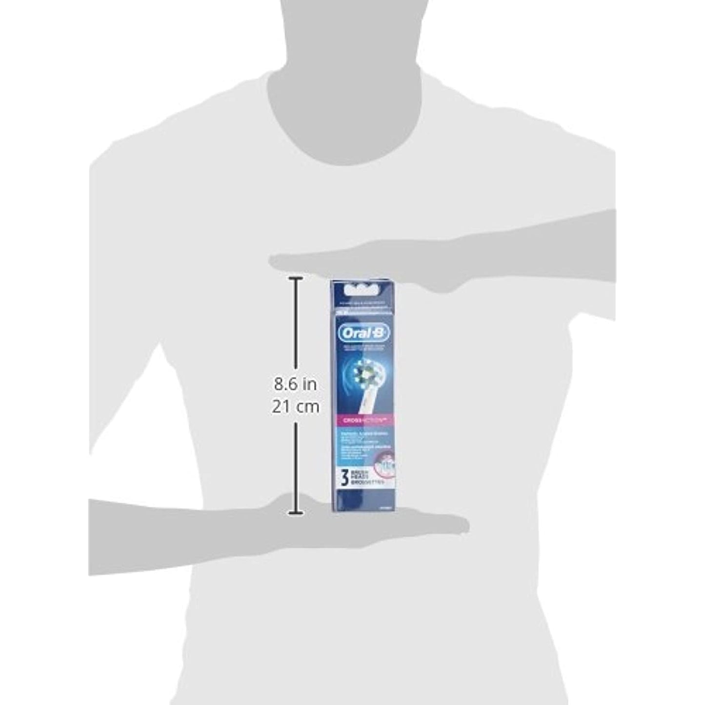 Oral-B Professional Cross Action Replacement Brush Heads, 3 Pk, EB50-3