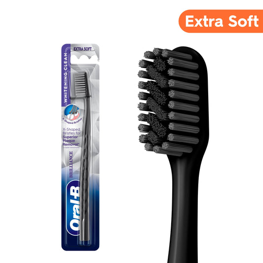 Oral-B Toothbrush Pro Whitening Brilliance, Extra Soft, Black, 1 Count