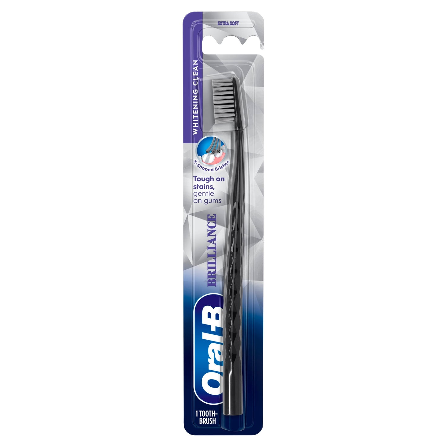 Oral-B Toothbrush Pro Whitening Brilliance, Extra Soft, Black, 1 Count