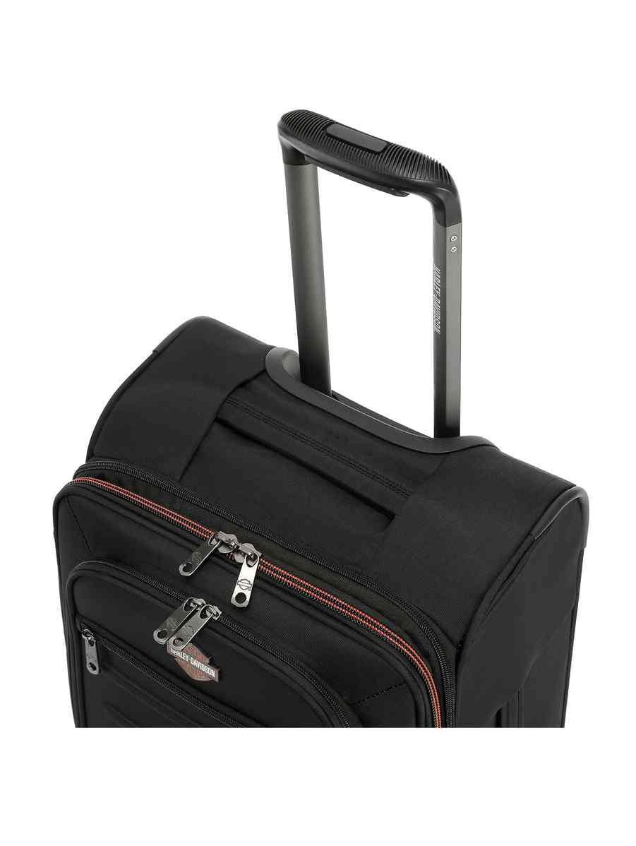 Harley-Davidson 26 in. Cruiser Soft Sided Expand Spinner Wheeling Luggage, Black, Harley Davidson