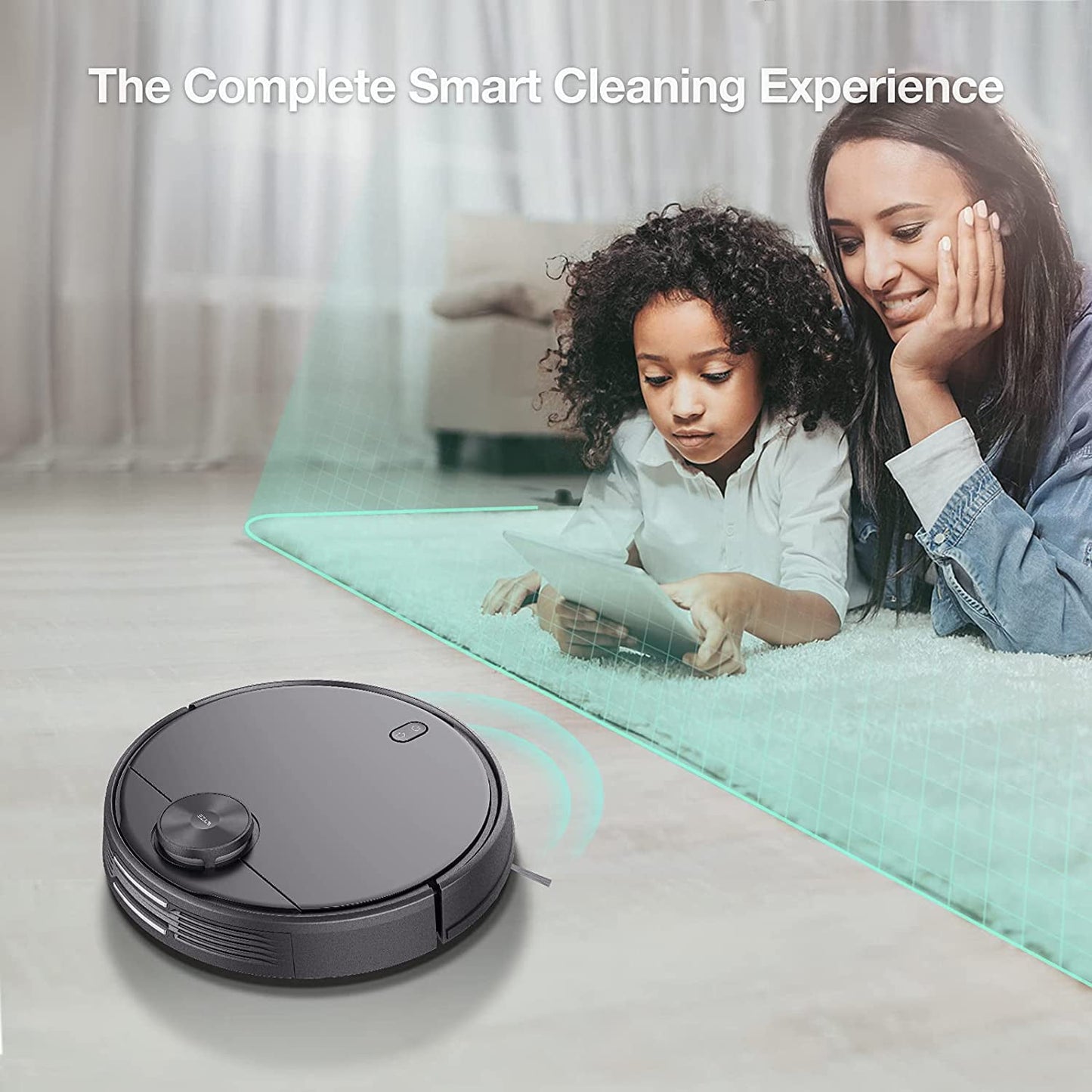 Wyze Wi-Fi Connected Robotic Vacuum with LiDAR Room Mapping, Ideal for Pet Hair, Hard Floors and Carpets