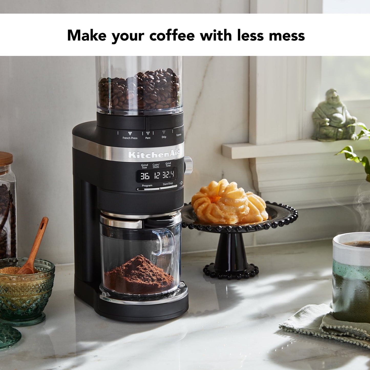KitchenAid Burr Coffee Grinder, Black Matte, BCG8433