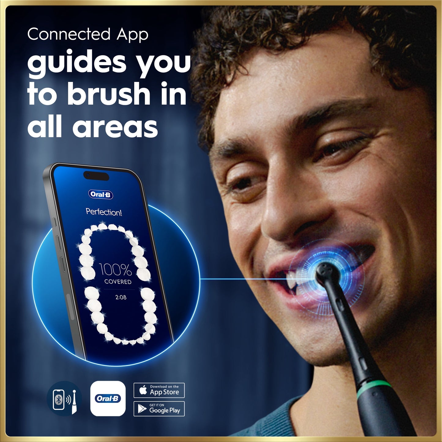 Oral-B Toothbrush, iO Series 9 Electric Toothbrush with 4 Brush Heads, Black Onyx