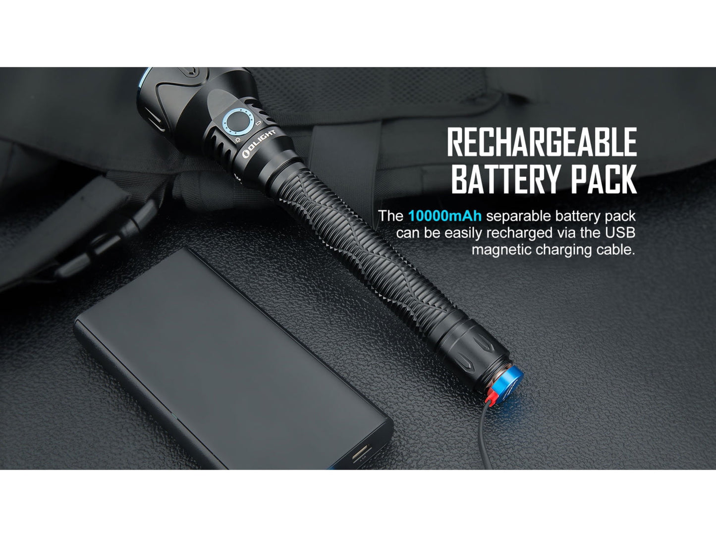 Olight Javelot Pro 2 Long Throw 2500 Lumens LED Rechargeable Flashlight, Black
