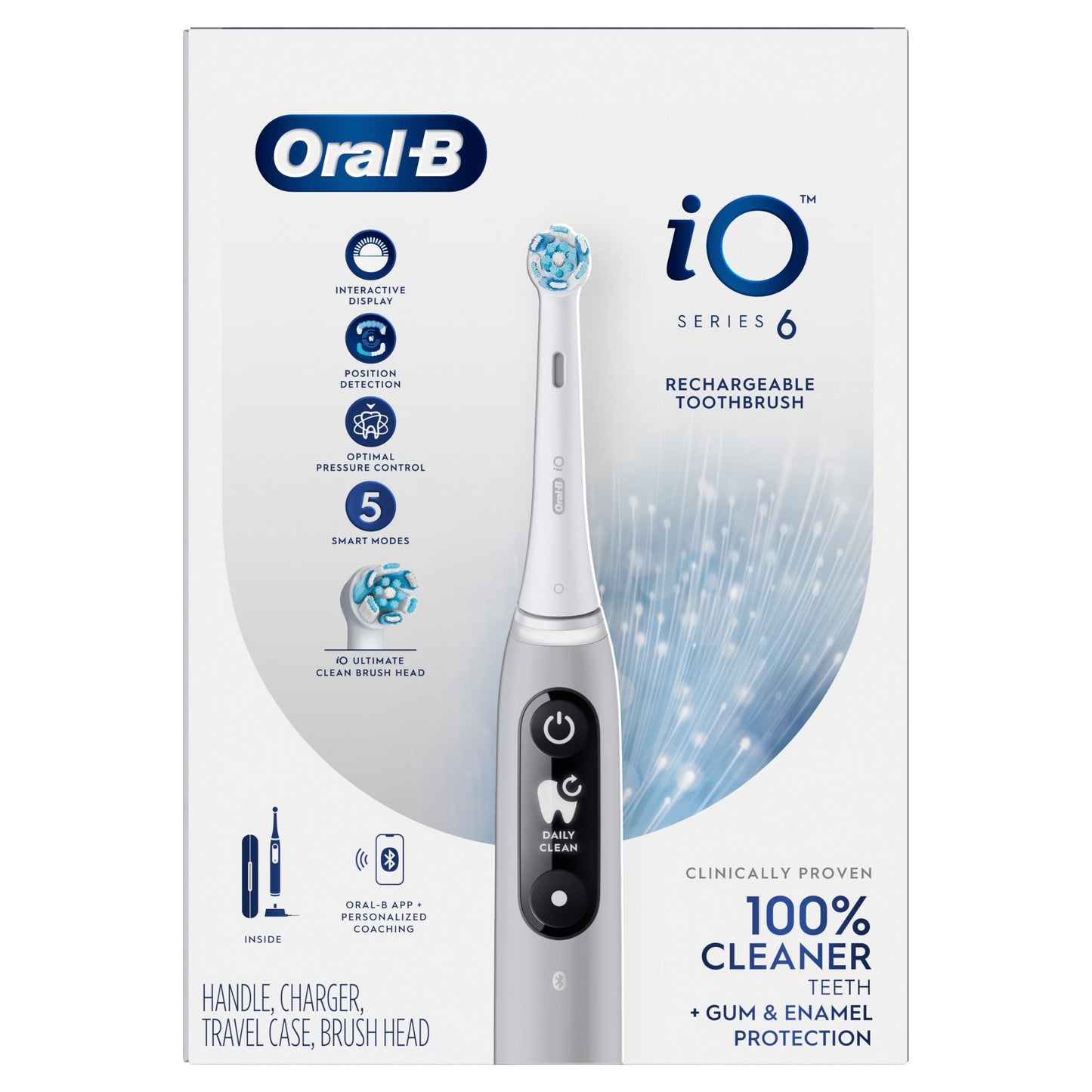 Oral-B Toothbrush, iO Series 6 Electric Toothbrush with (1) Brush Head, Gray Opal
