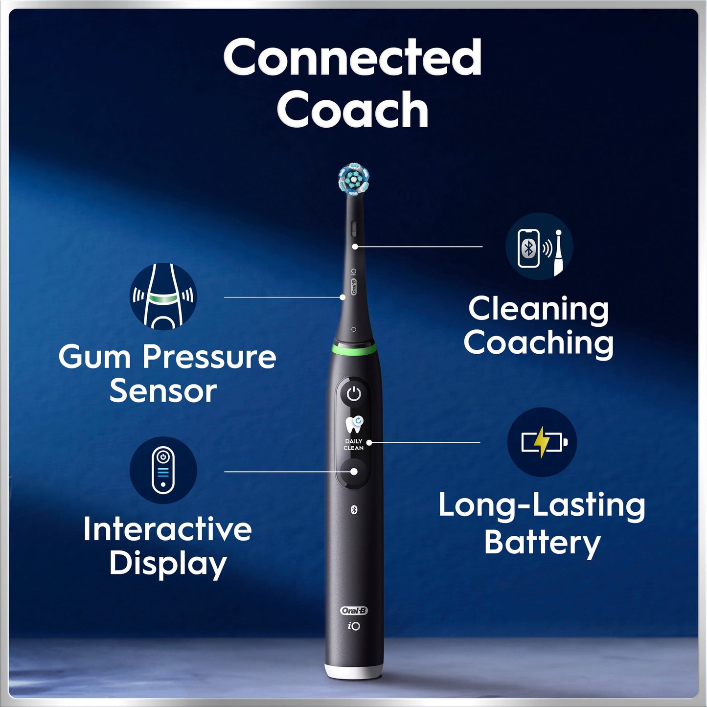 Oral-B Toothbrush, iO Series 6 Electric Toothbrush with (1) Brush Head, Gray Opal