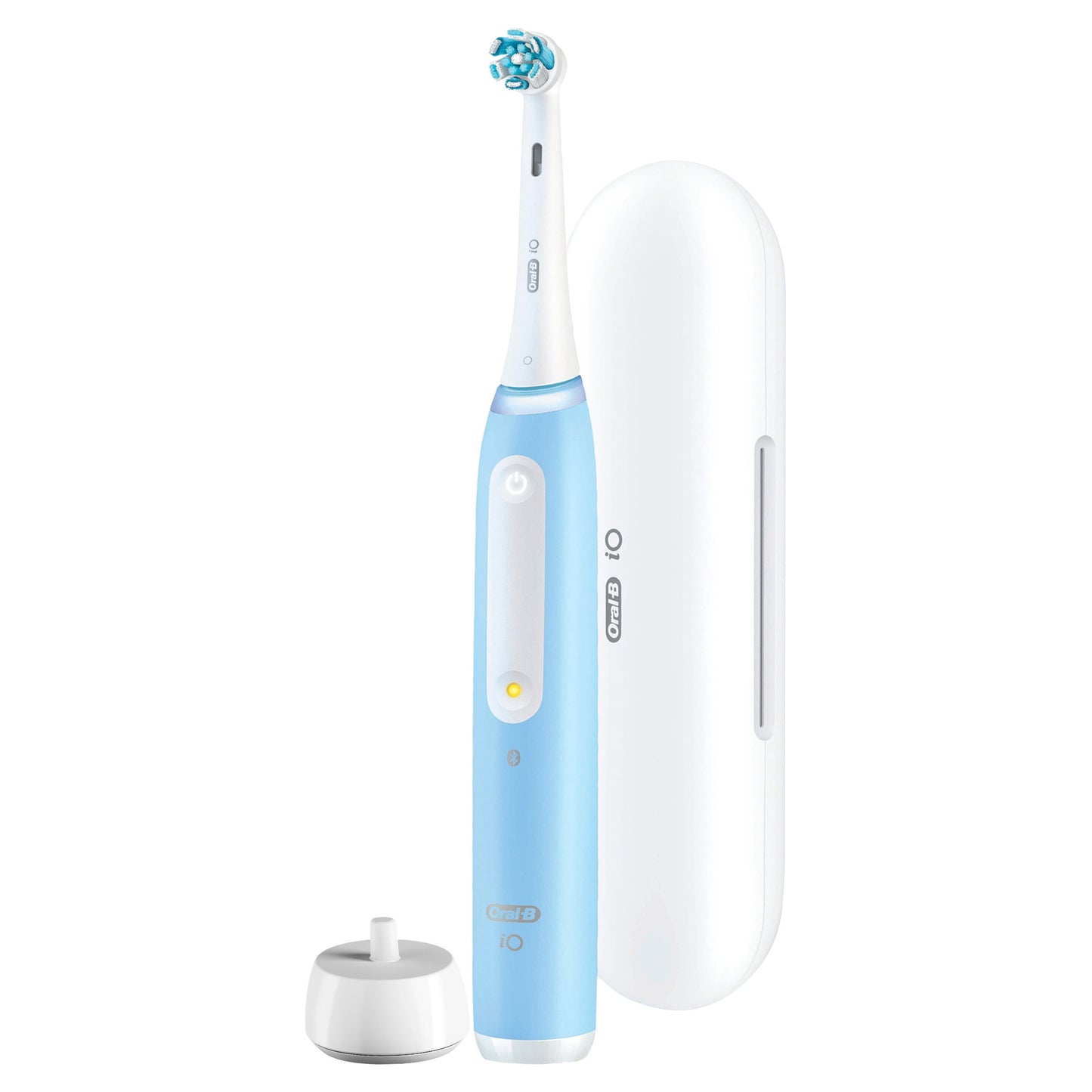 Oral‑B Toothbrush, iO Series 4 Rechargeable Electric Toothbrush for Adults &amp; Kids 3+, Icy Blue, Compact Head