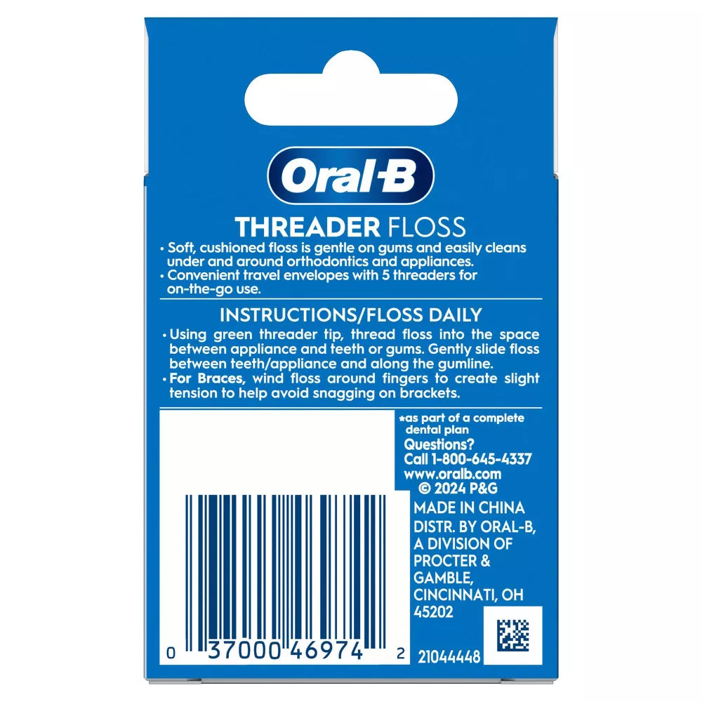 6 Pack - Oral-B Glide Pro-Health Threader Floss 30 Each