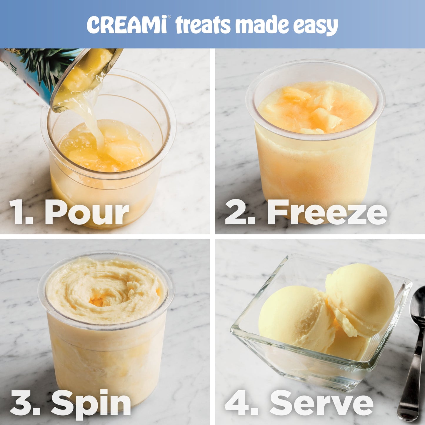 Ninja CREAMi Ice Cream Maker, for Gelato, Mix-ins, Milkshakes, Sorbet, Smoothie Bowl, 7 One-Touch Programs, (2) 16 Oz Pint Containers &amp; Lids, NC301 Cloud Silver