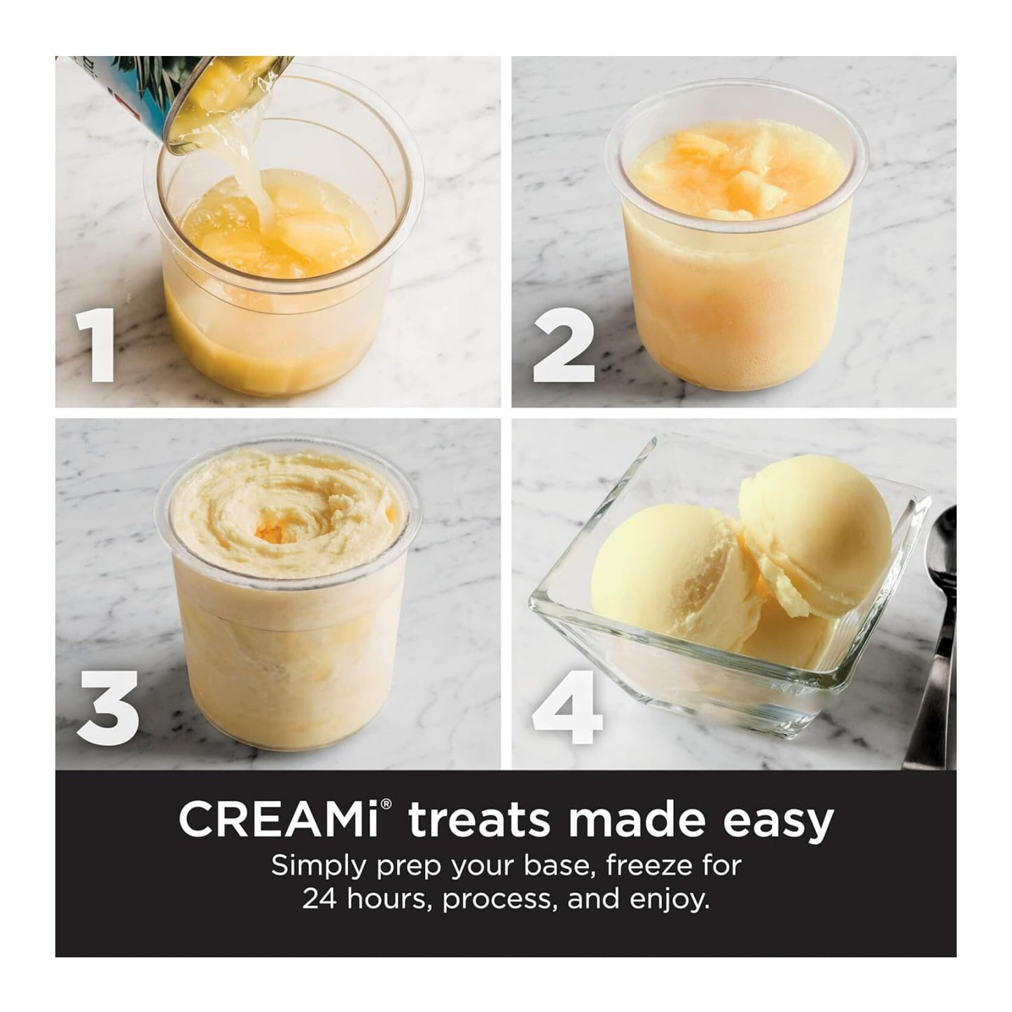 Ninja CREAMi Ice Cream Maker, for Gelato, Mix-ins, Milkshakes, Sorbet, Smoothie Bowl, 7 One-Touch Programs, (2) 16 Oz Pint Containers &amp; Lids, NC301 Cloud Silver