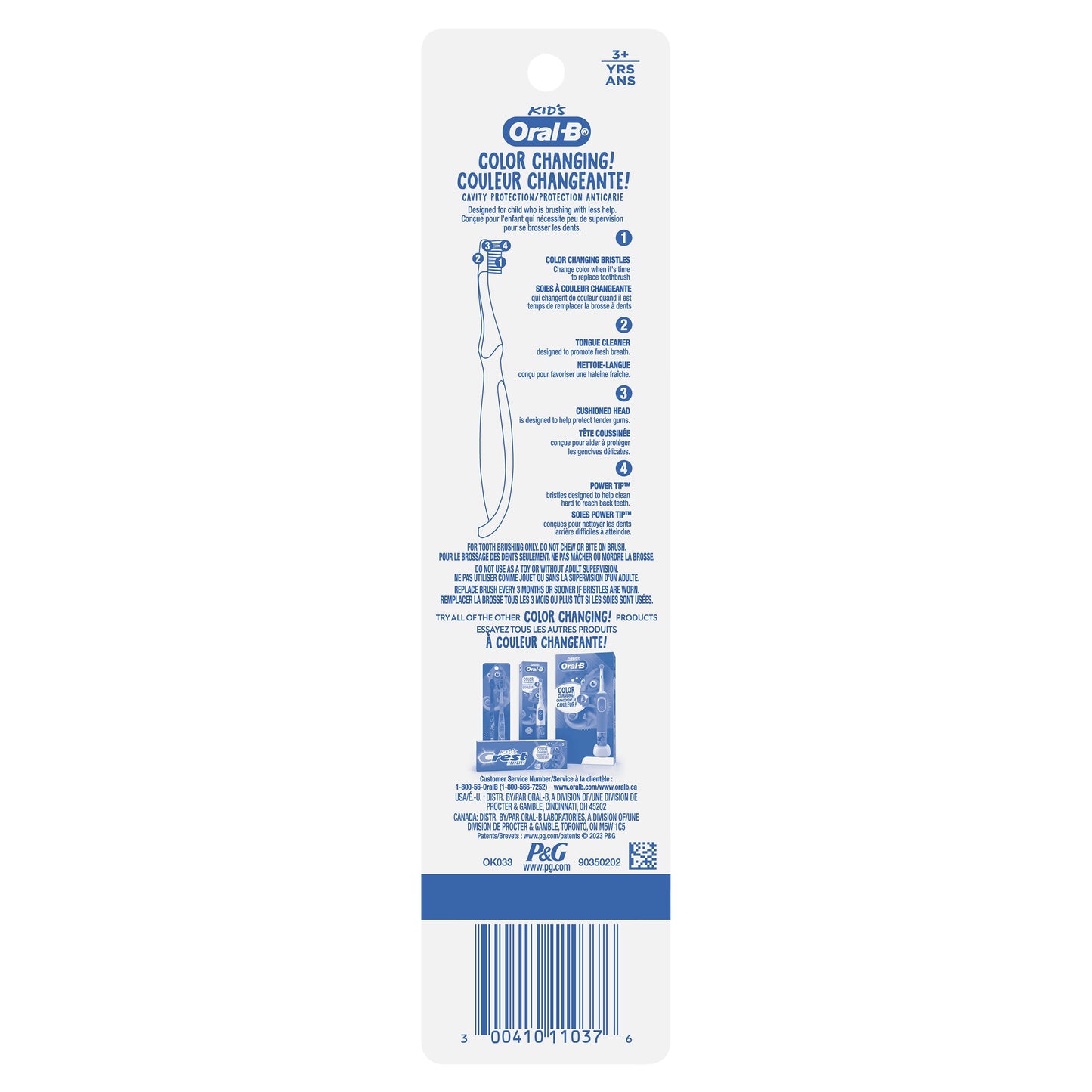 Oral-B Kid's Manual Toothbrush for Ages 3+, Extra Soft, 2 Count