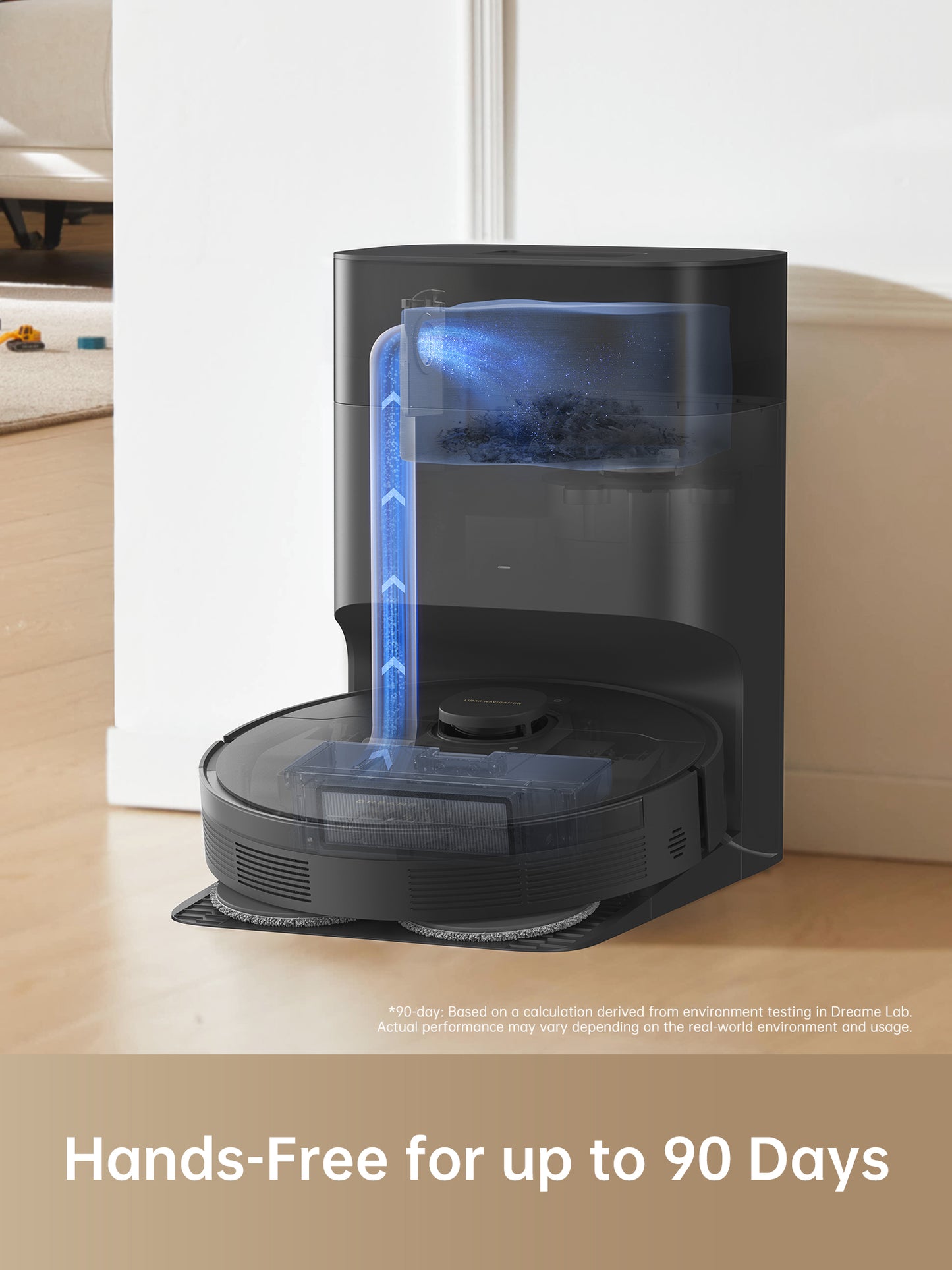 Dreame Robot Vacuum and Mop Combo,45Days of Dust Auto-Empty,4000Pa Suction,LiDAR Navigation,D10 Plus
