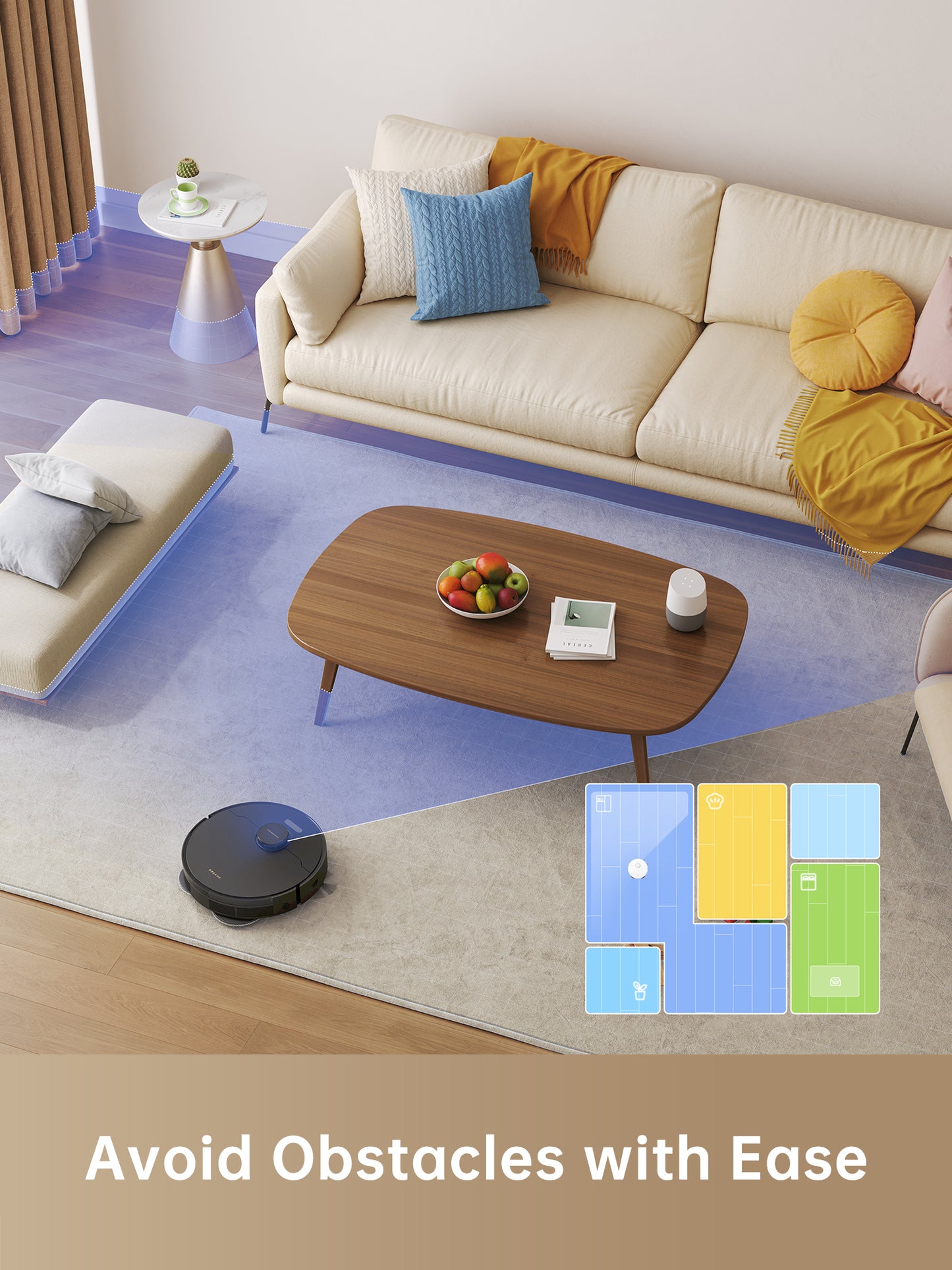 Dreame Robot Vacuum and Mop Combo,45Days of Dust Auto-Empty,4000Pa Suction,LiDAR Navigation,D10 Plus