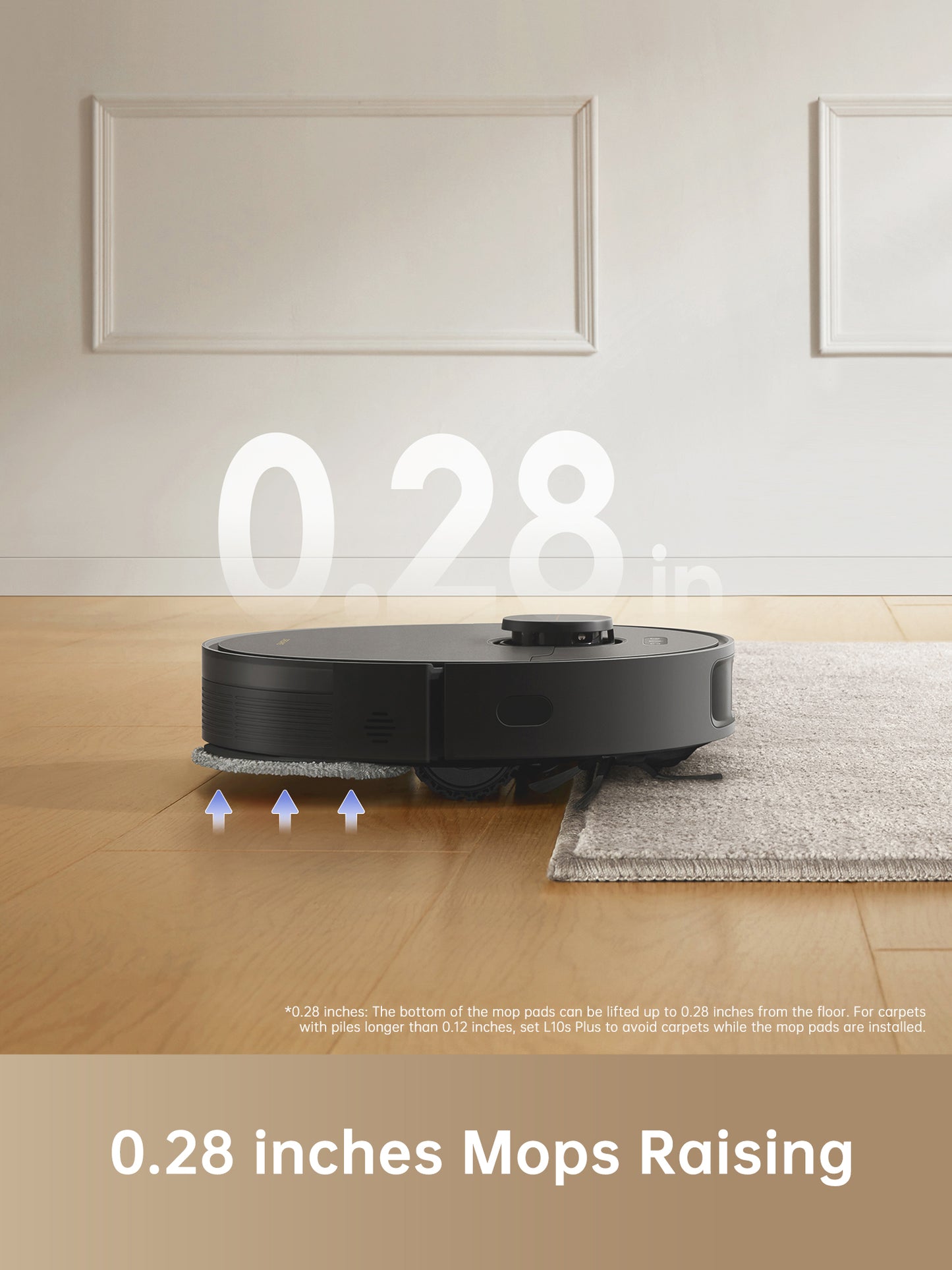 Dreame Robot Vacuum and Mop Combo,45Days of Dust Auto-Empty,4000Pa Suction,LiDAR Navigation,D10 Plus