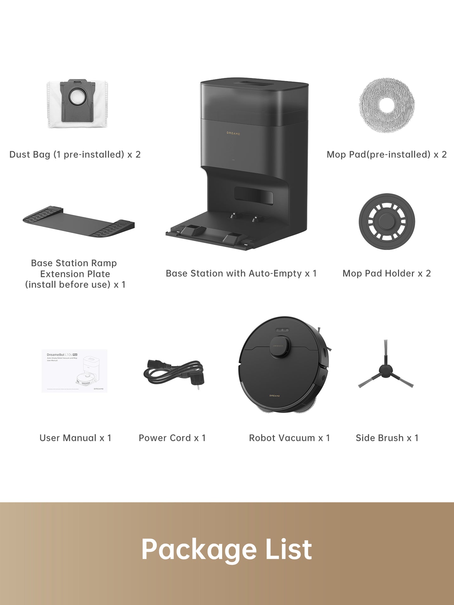Dreame Robot Vacuum and Mop Combo,45Days of Dust Auto-Empty,4000Pa Suction,LiDAR Navigation,D10 Plus