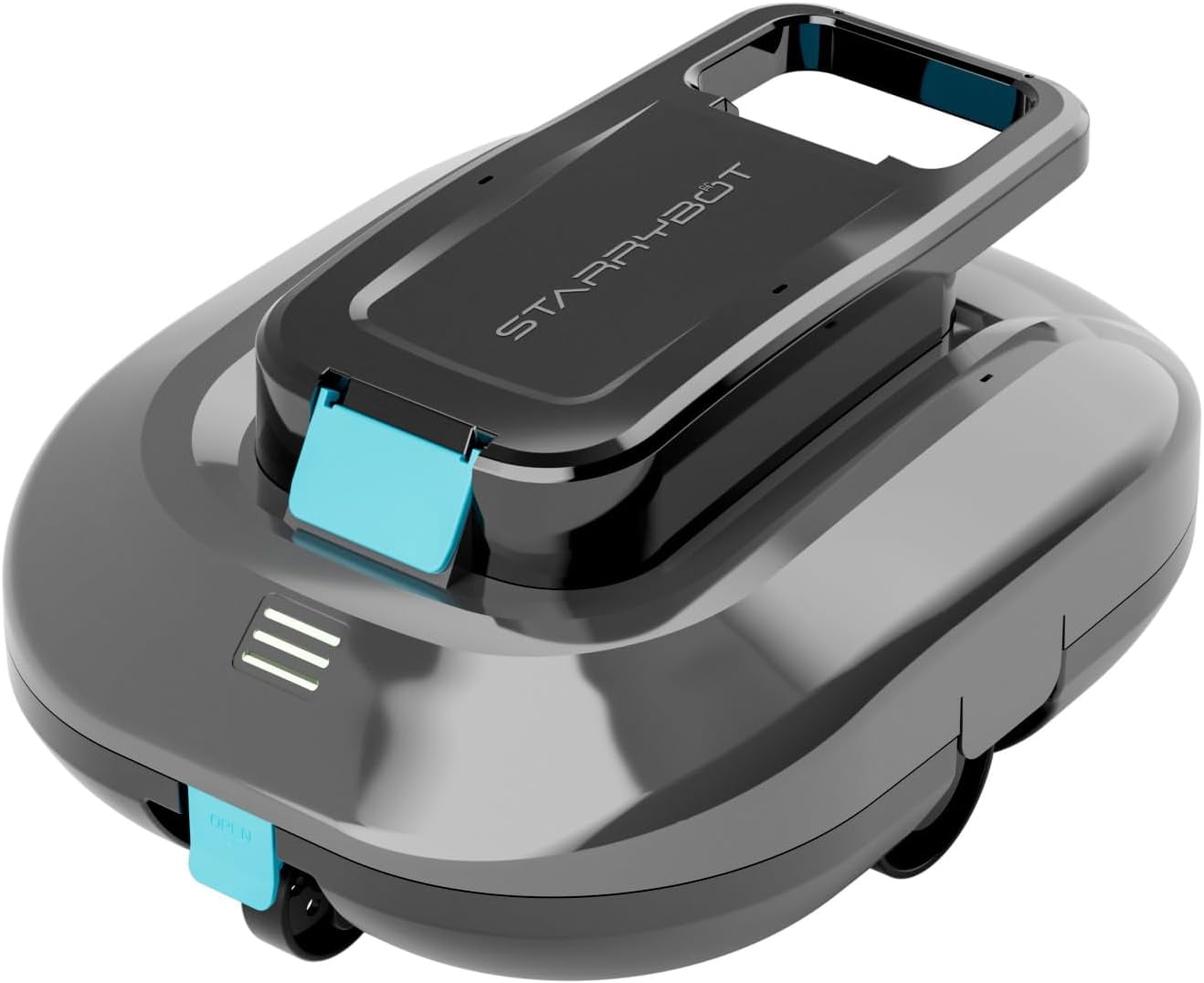 STARRYBOT Cordless Robotic Pool Cleaner with Dual high-Efficiency Motors Delivers Strong Suction, Smart Self-Parking,Smart LED Indicator,Pool Vacuum for Above-Ground Flat Pool up to 900 Sq.ft